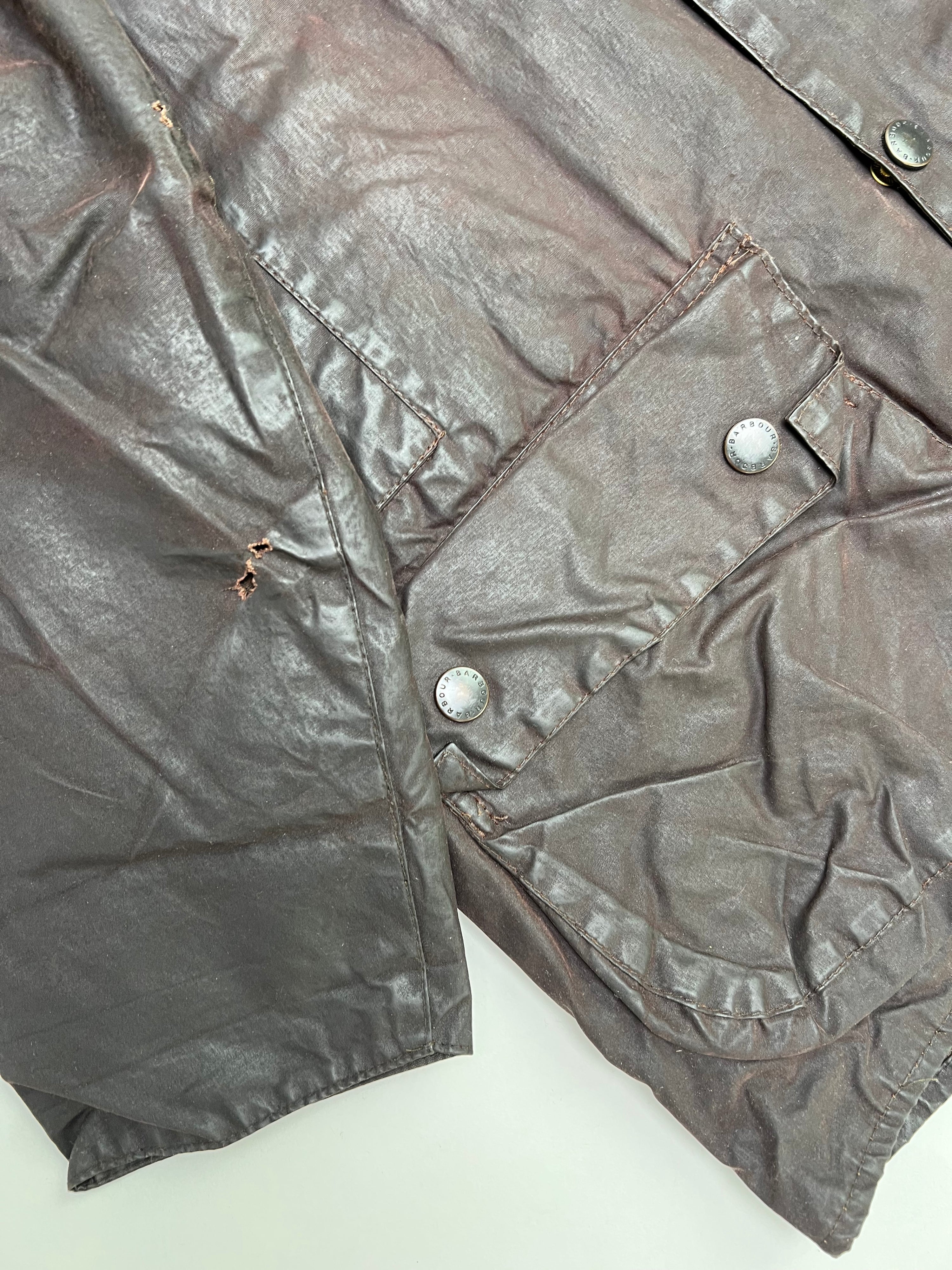 BARBOUR BEAUFORT WAXED JACKET RUSTIC BROWN - S/M
