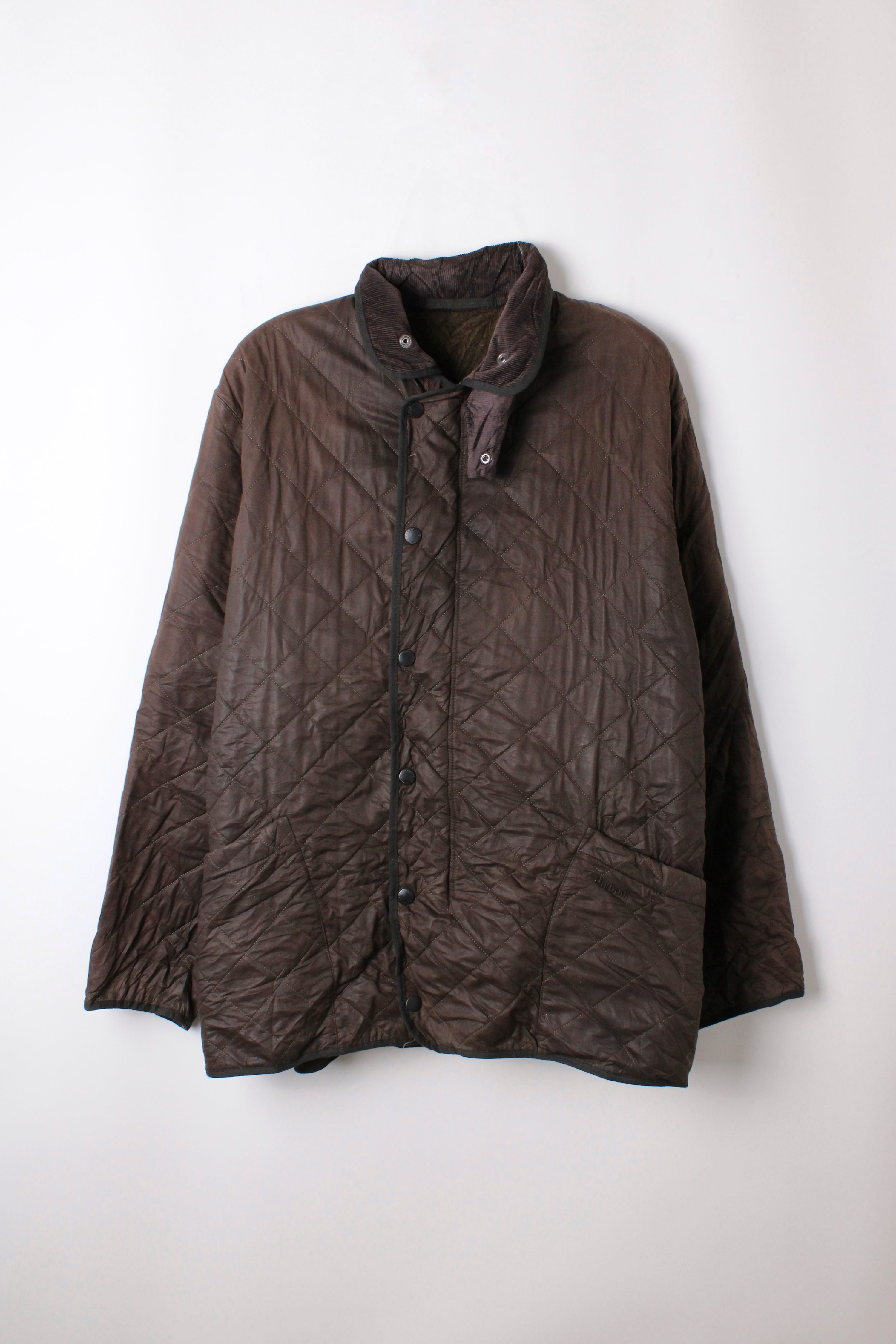 BARBOUR QUILTED JACKET POLARQUILT BROWN - XXL