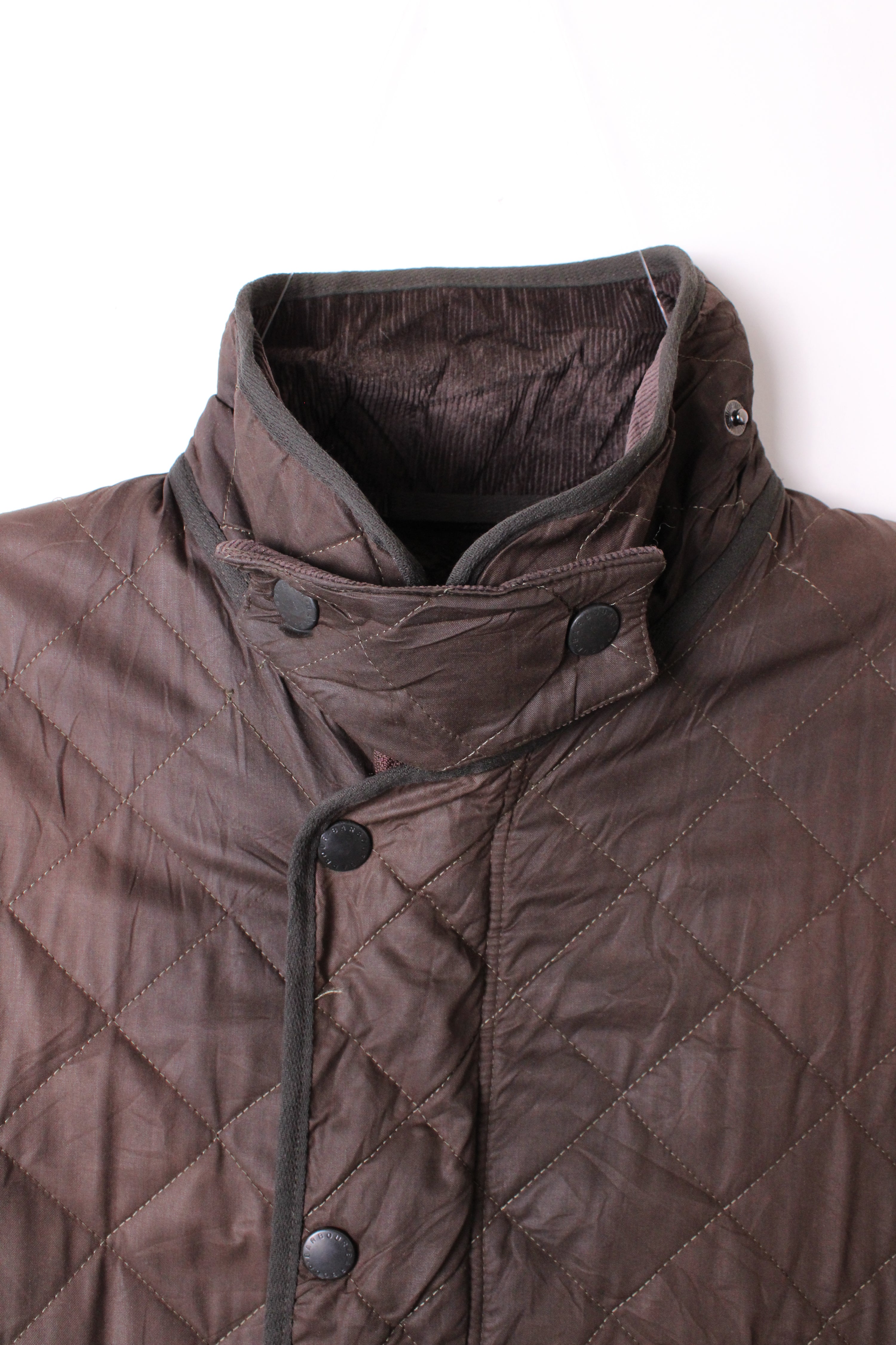 BARBOUR QUILTED JACKET POLARQUILT BROWN - XXL