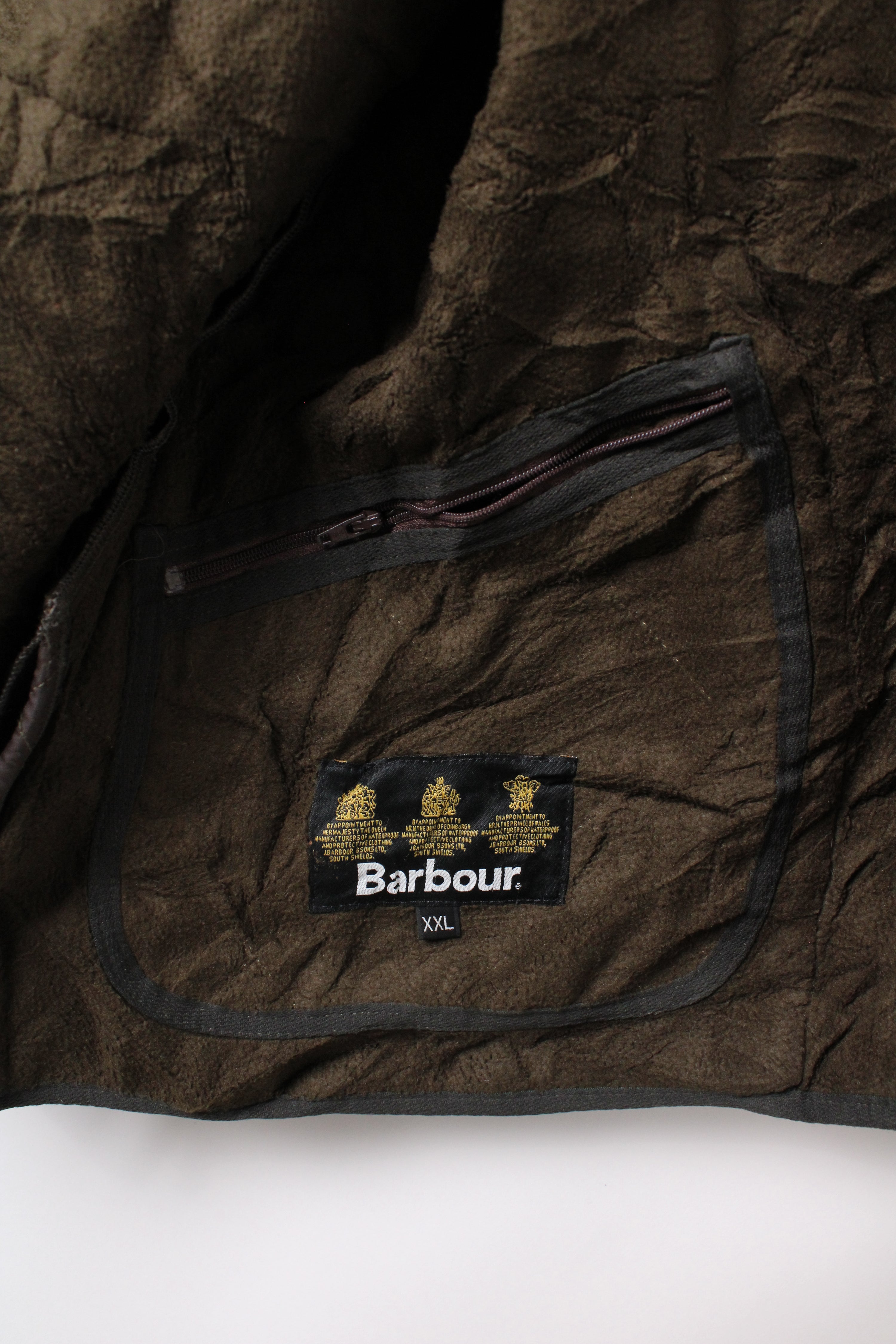 BARBOUR QUILTED JACKET POLARQUILT BROWN - XXL