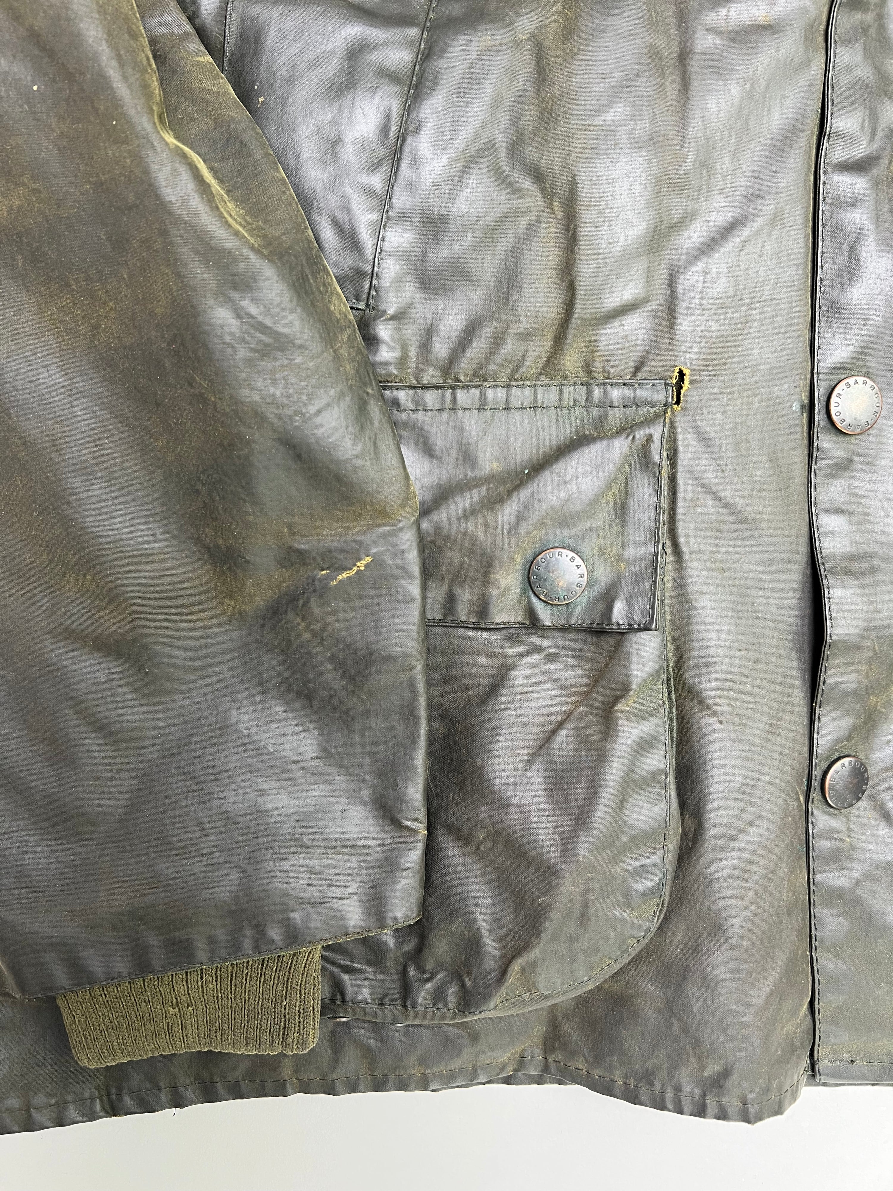 BARBOUR BEDALE WAXED JACKET GREEN - S/M