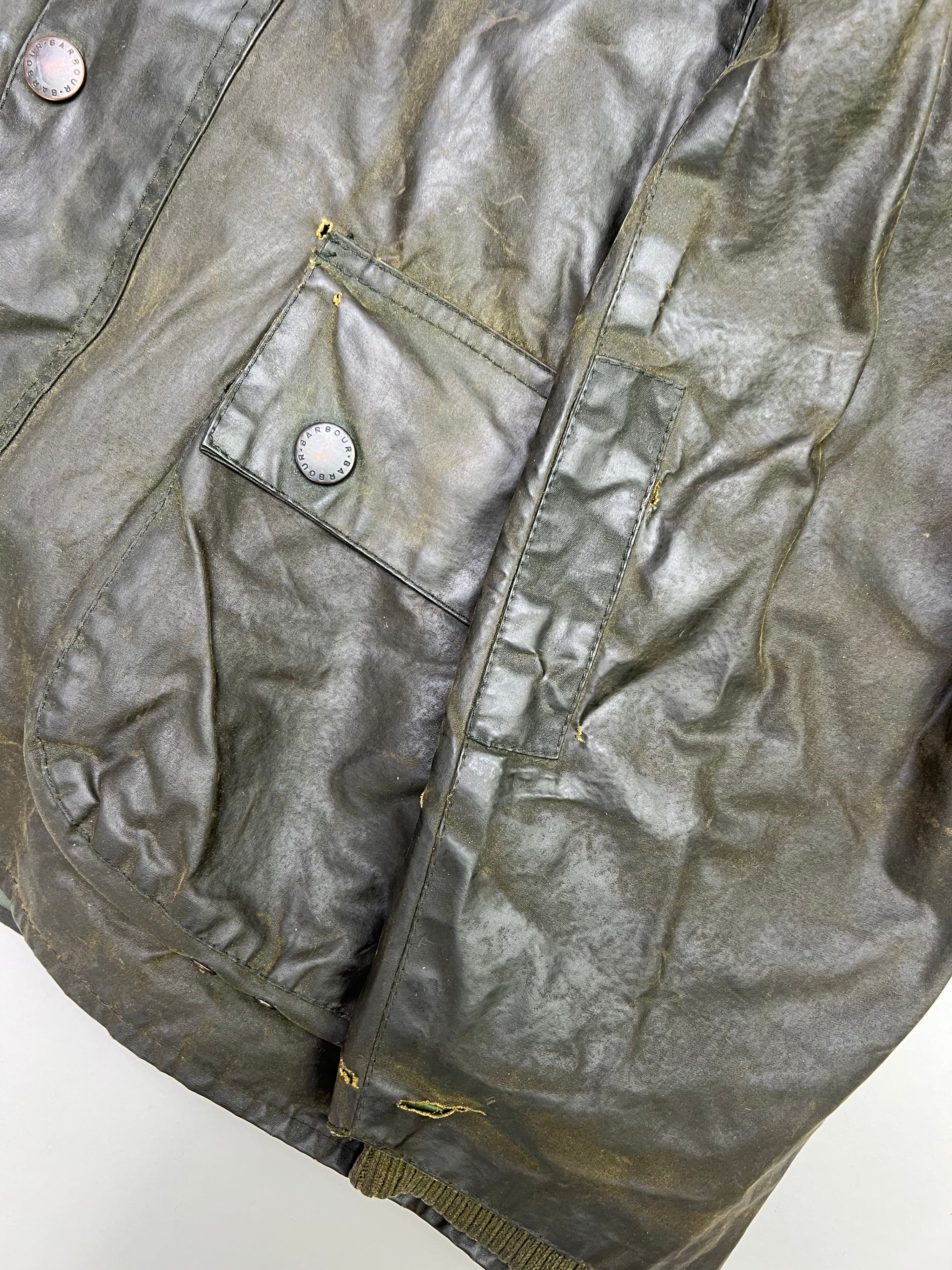 BARBOUR BEDALE WAXED JACKET GREEN - S/M