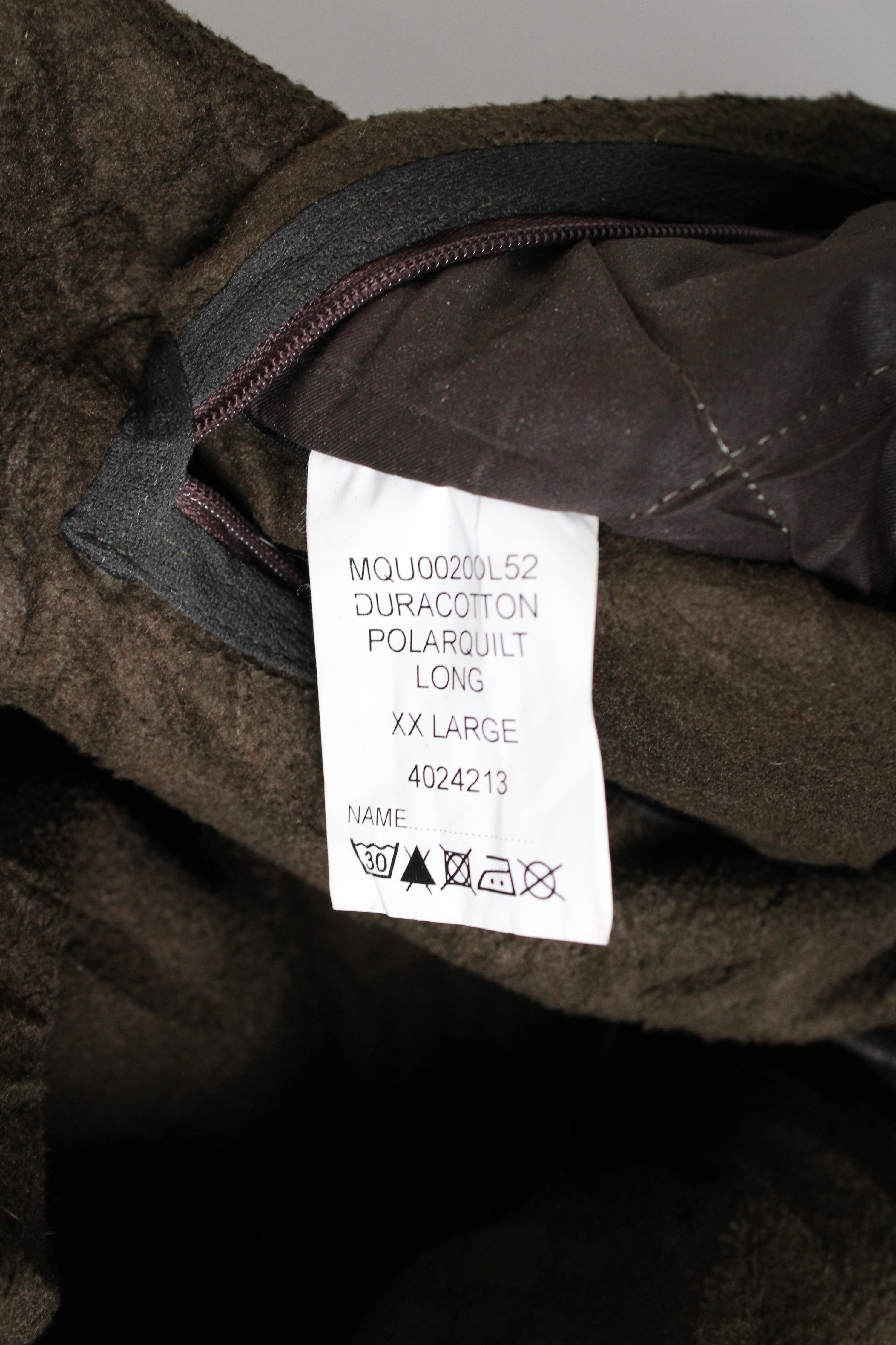 BARBOUR QUILTED JACKET POLARQUILT BROWN - XXL