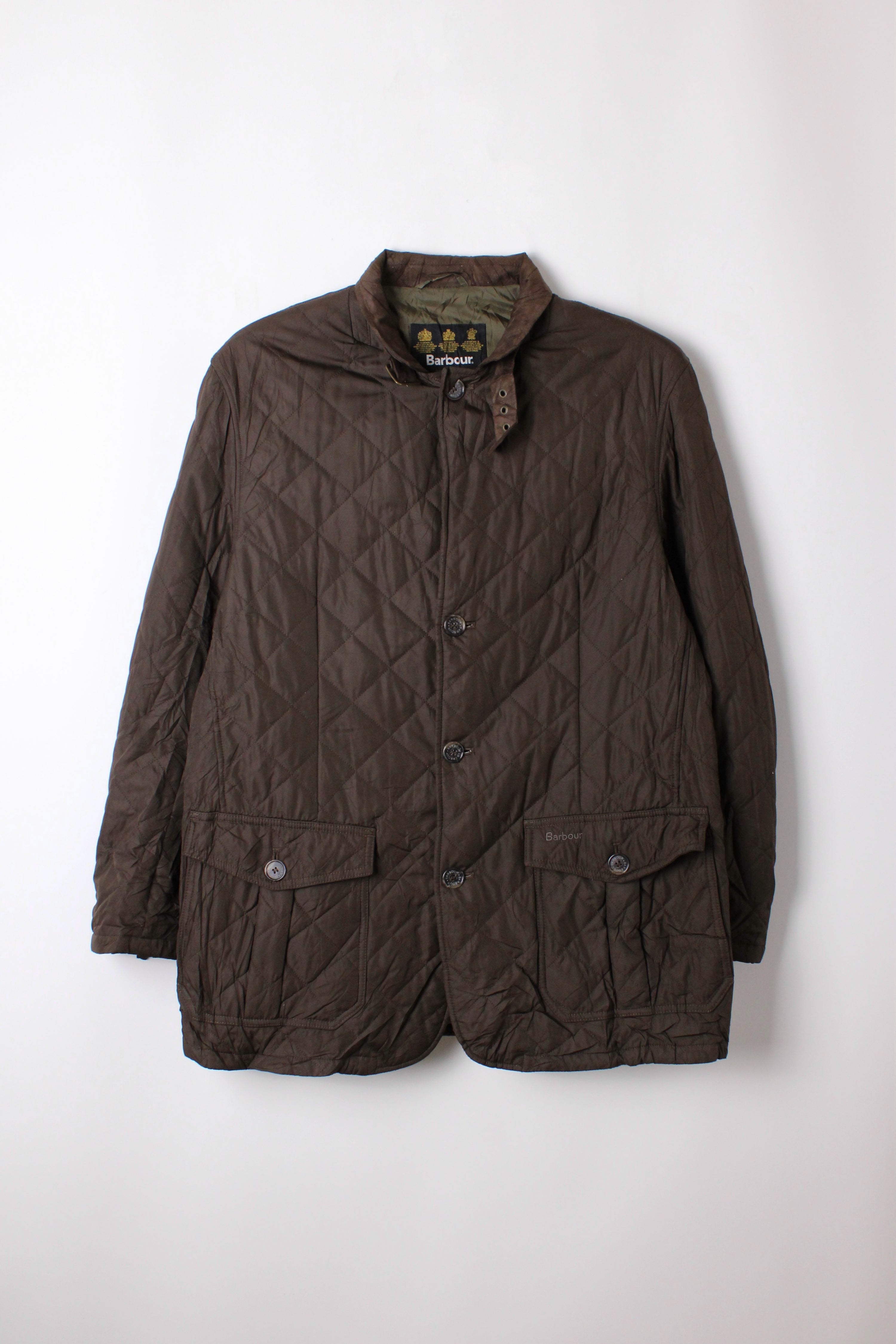 BARBOUR QUILTED LUTZ JACKET BROWN - XXL