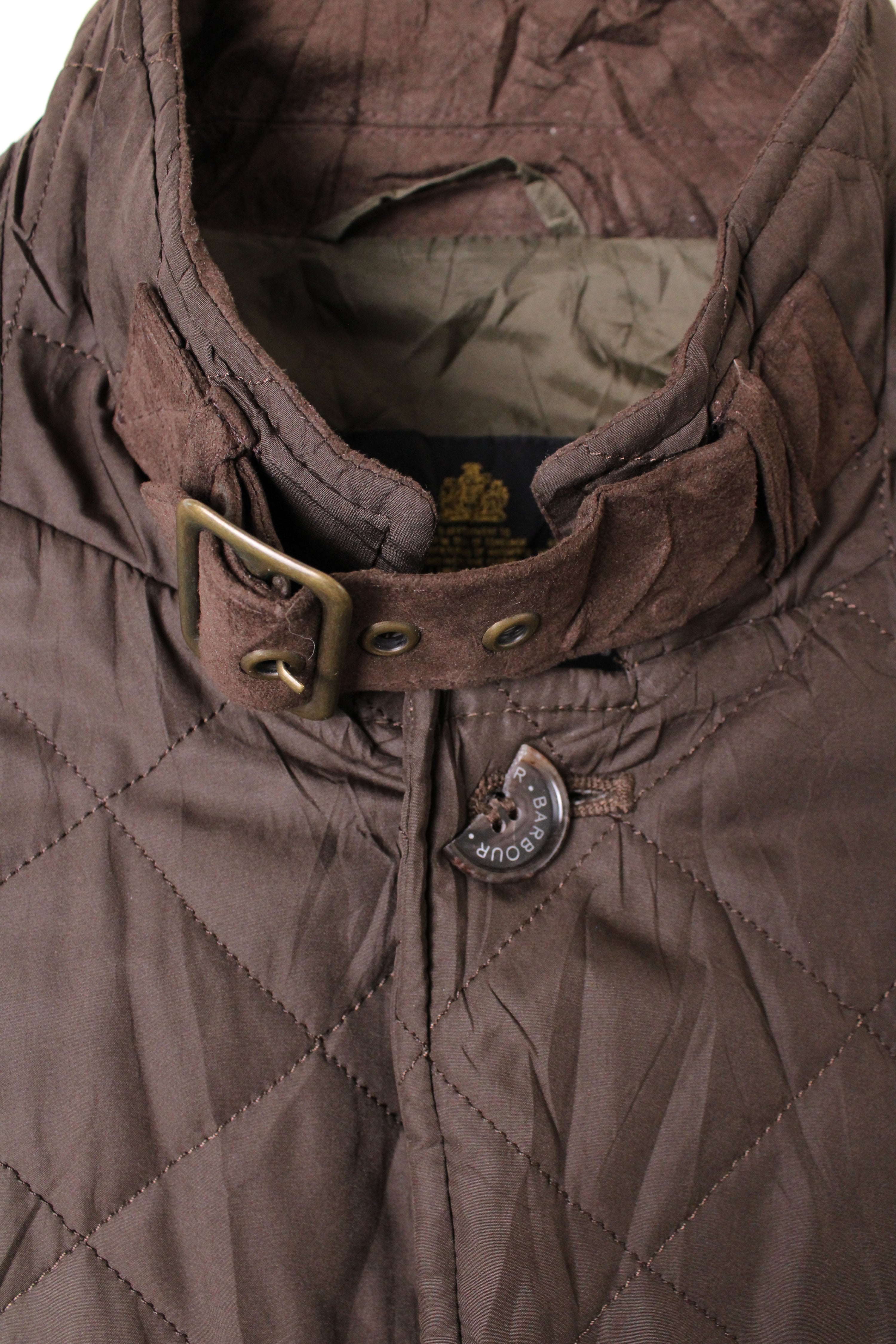BARBOUR QUILTED LUTZ JACKET BROWN - XXL