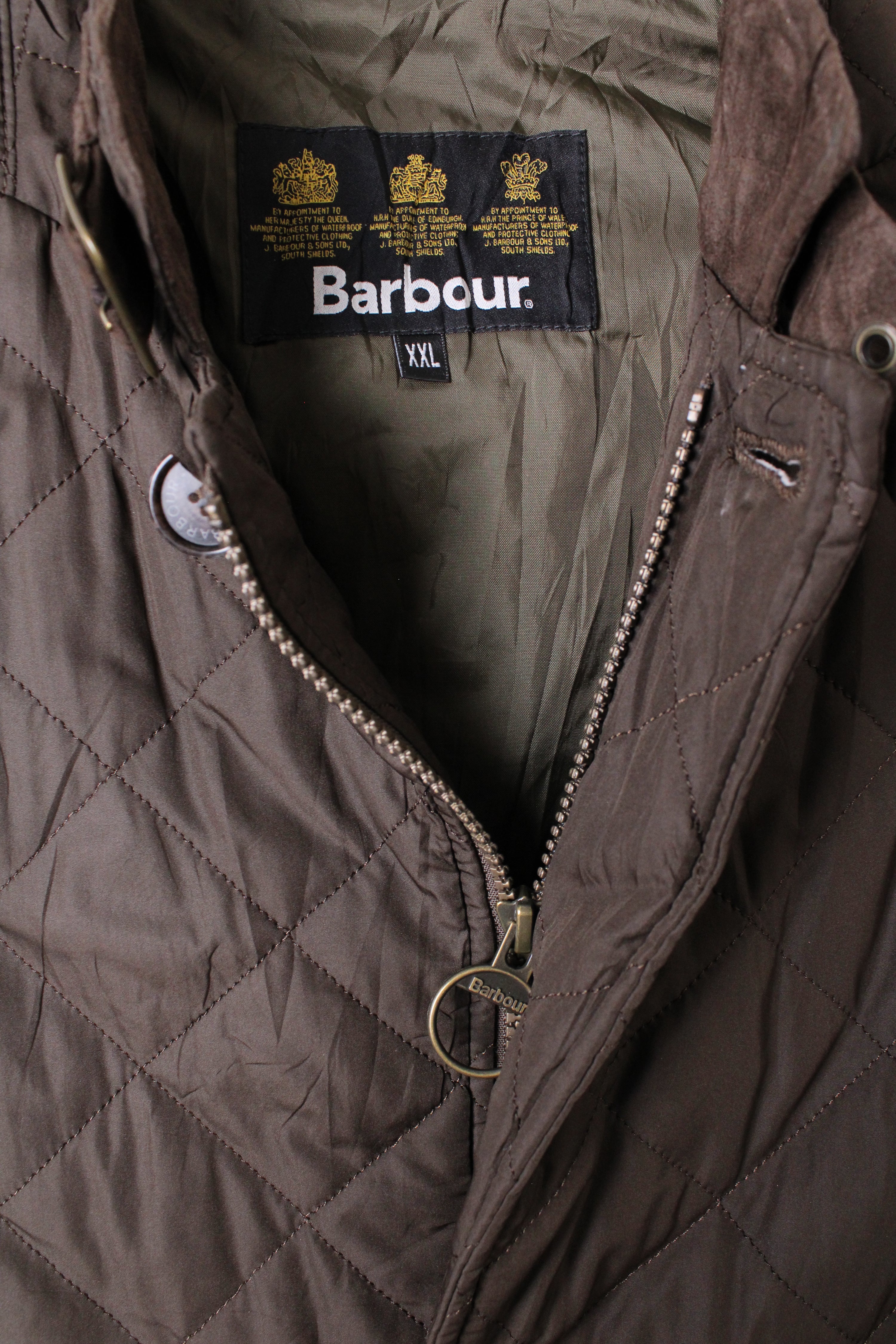 BARBOUR QUILTED LUTZ JACKET BROWN - XXL