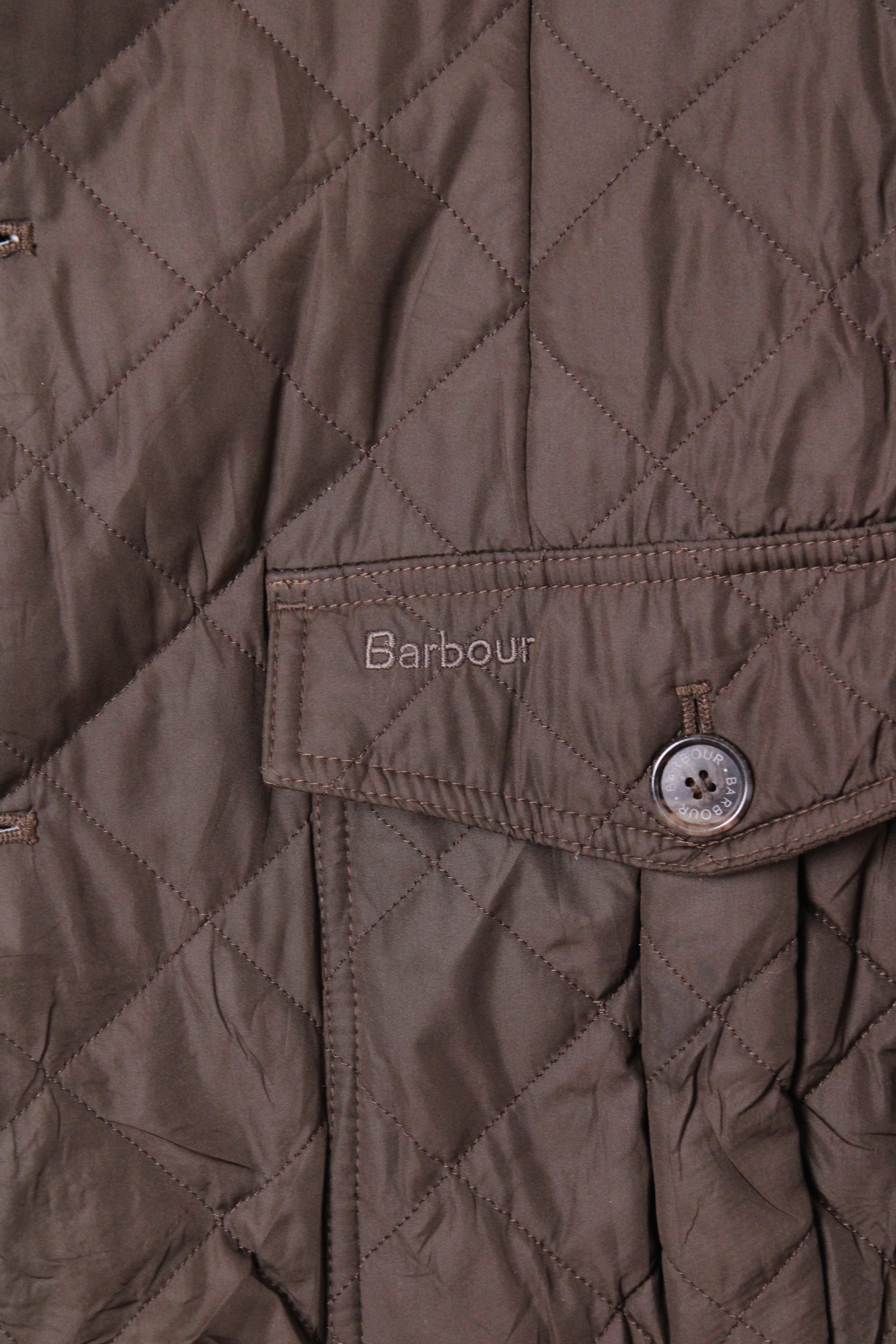 BARBOUR QUILTED LUTZ JACKET BROWN - XXL