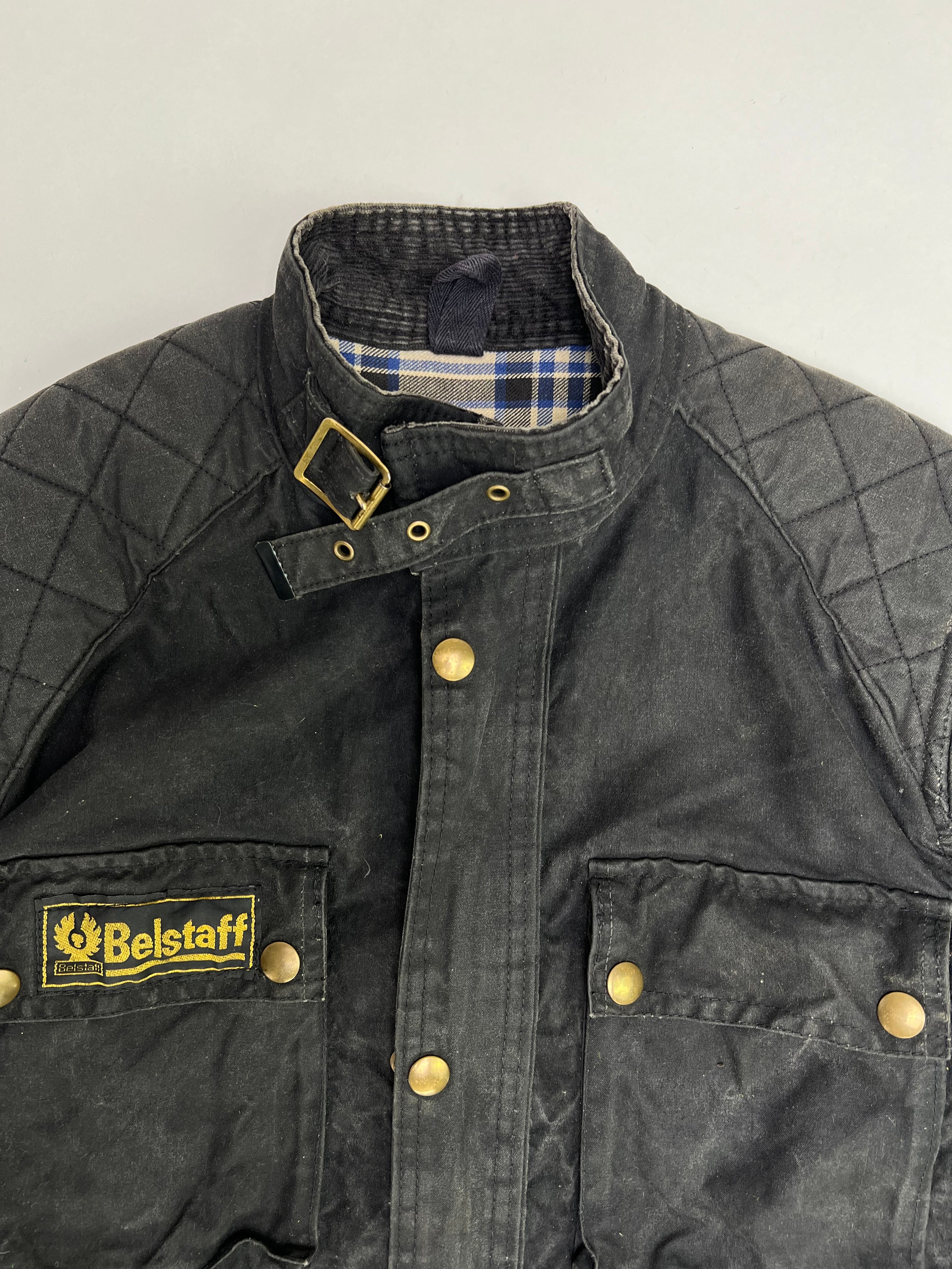 BELSTAFF TRIALMASTER VINTAGE 80S WAXED MOTORCYCLE JACKET  - M/L