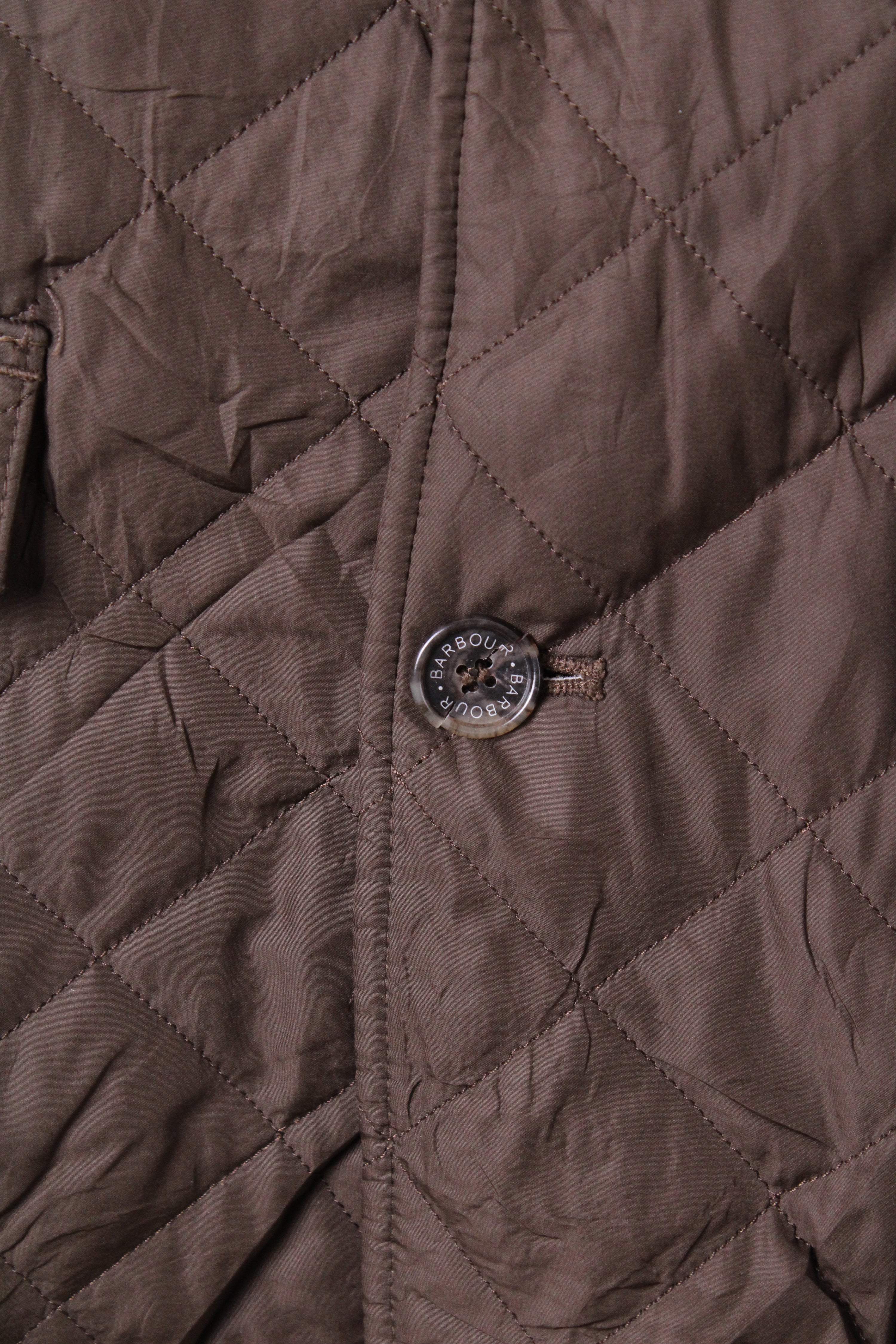BARBOUR QUILTED LUTZ JACKET BROWN - XXL
