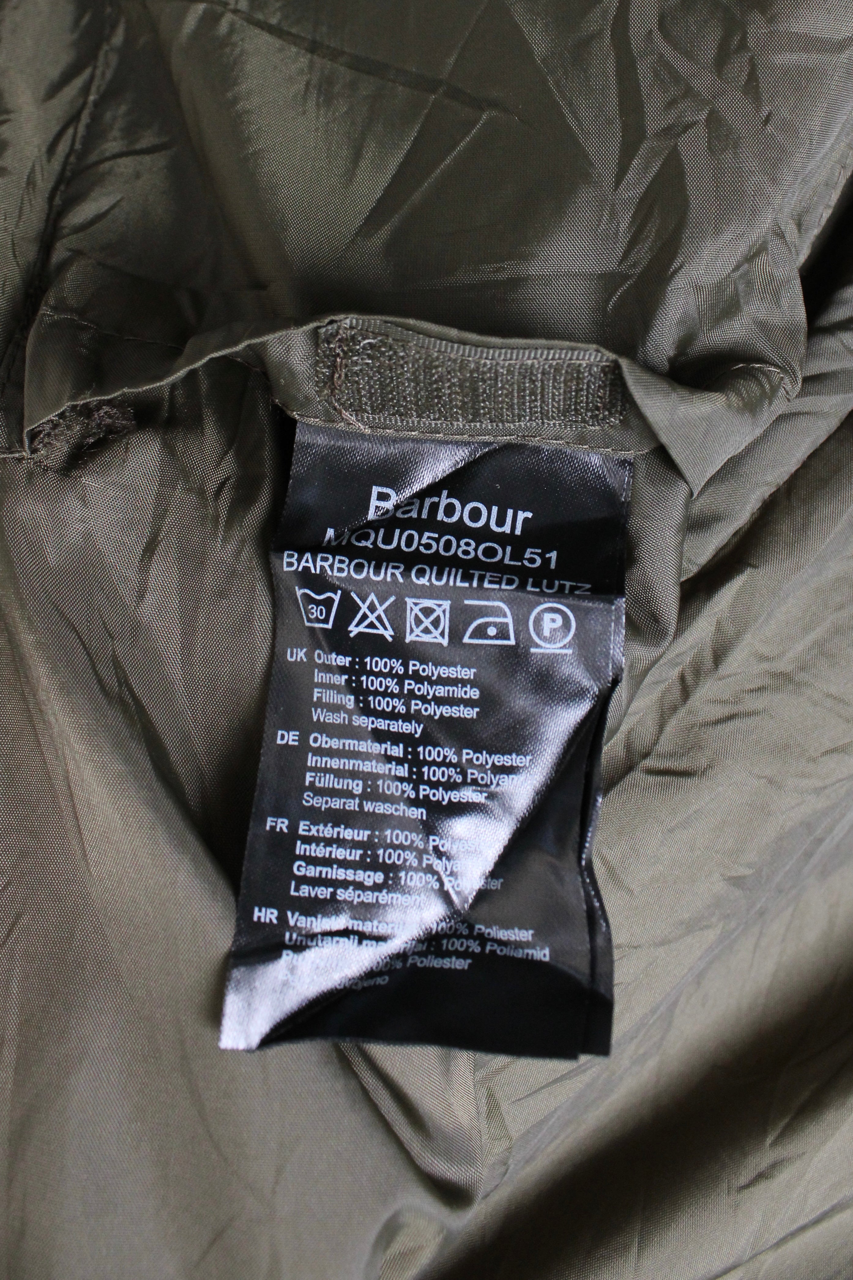 BARBOUR QUILTED LUTZ JACKET BROWN - XXL