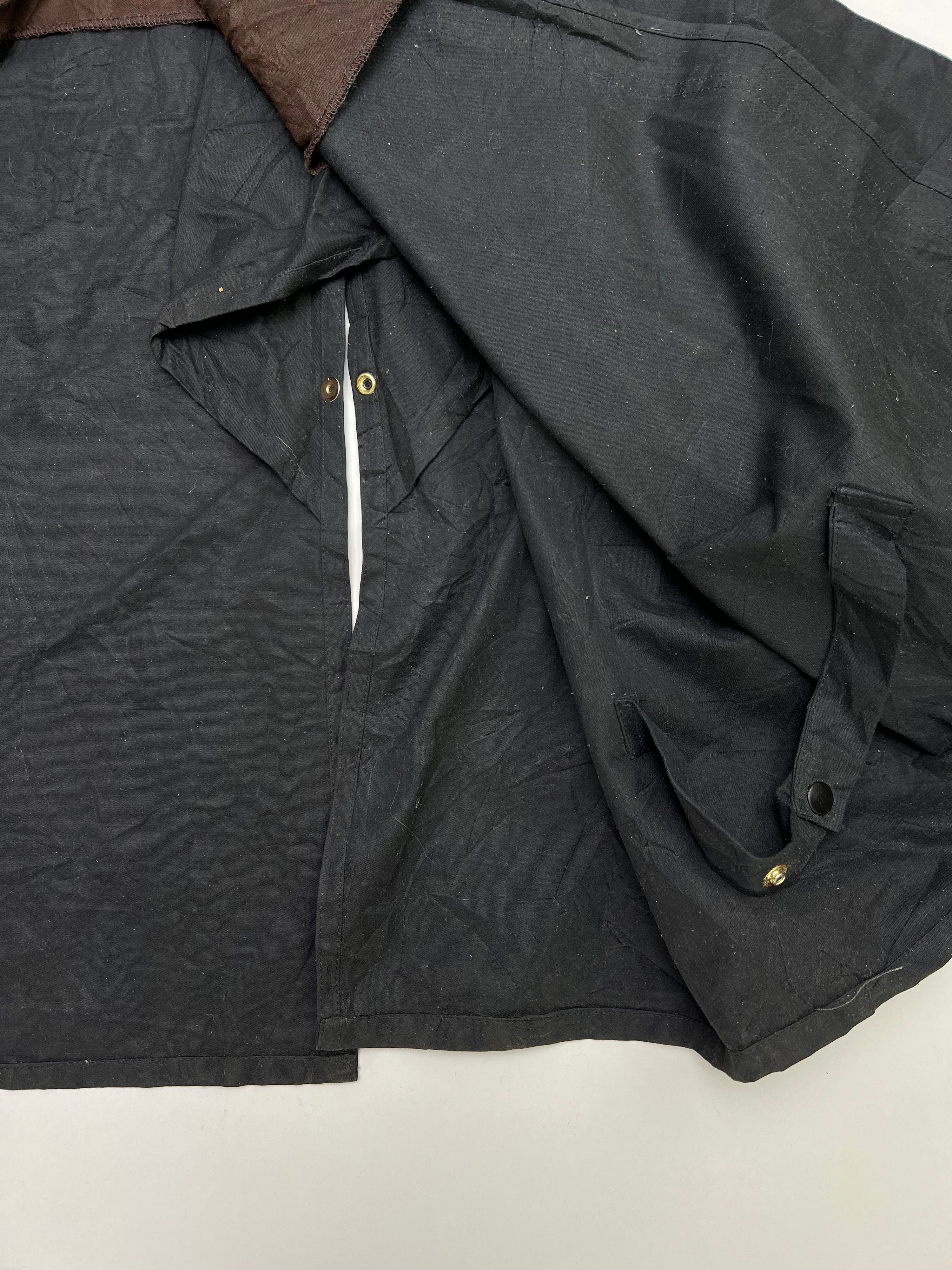 VINTAGE WAXED LONG PARKA JACKET BLUE - XXL