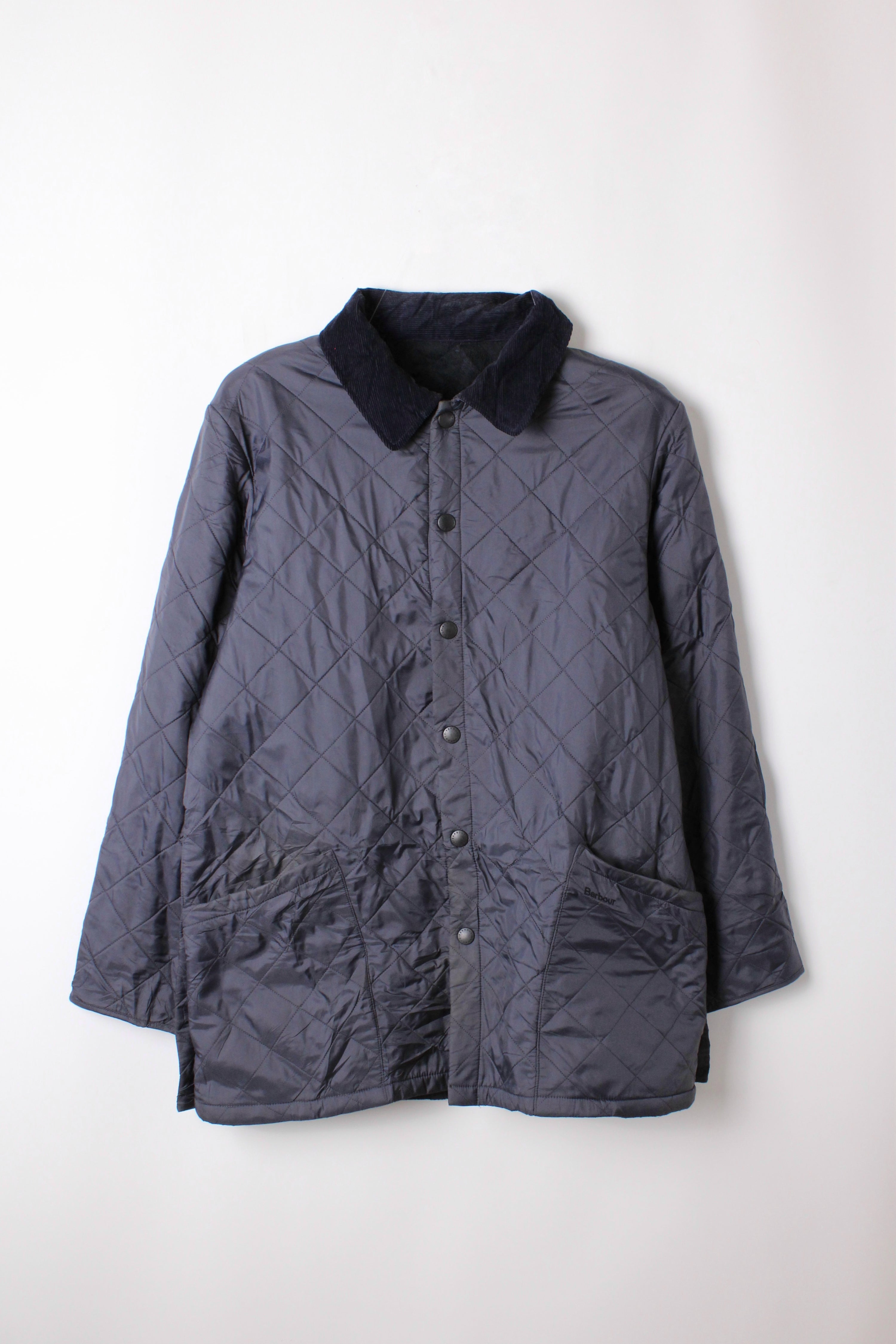 BARBOUR QUILTED JACKET EYNSFORD BLUE - L