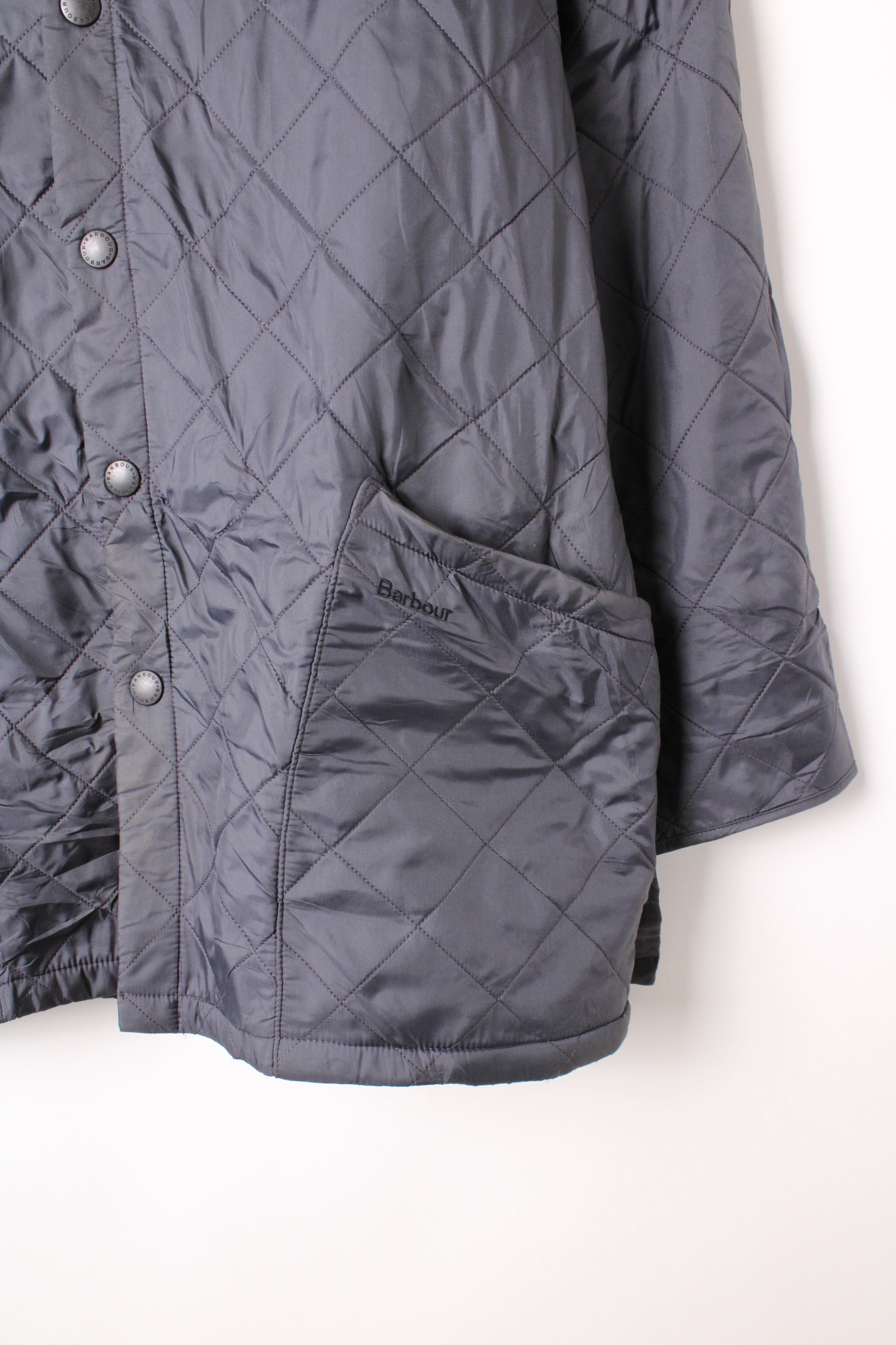 BARBOUR QUILTED JACKET EYNSFORD BLUE - L