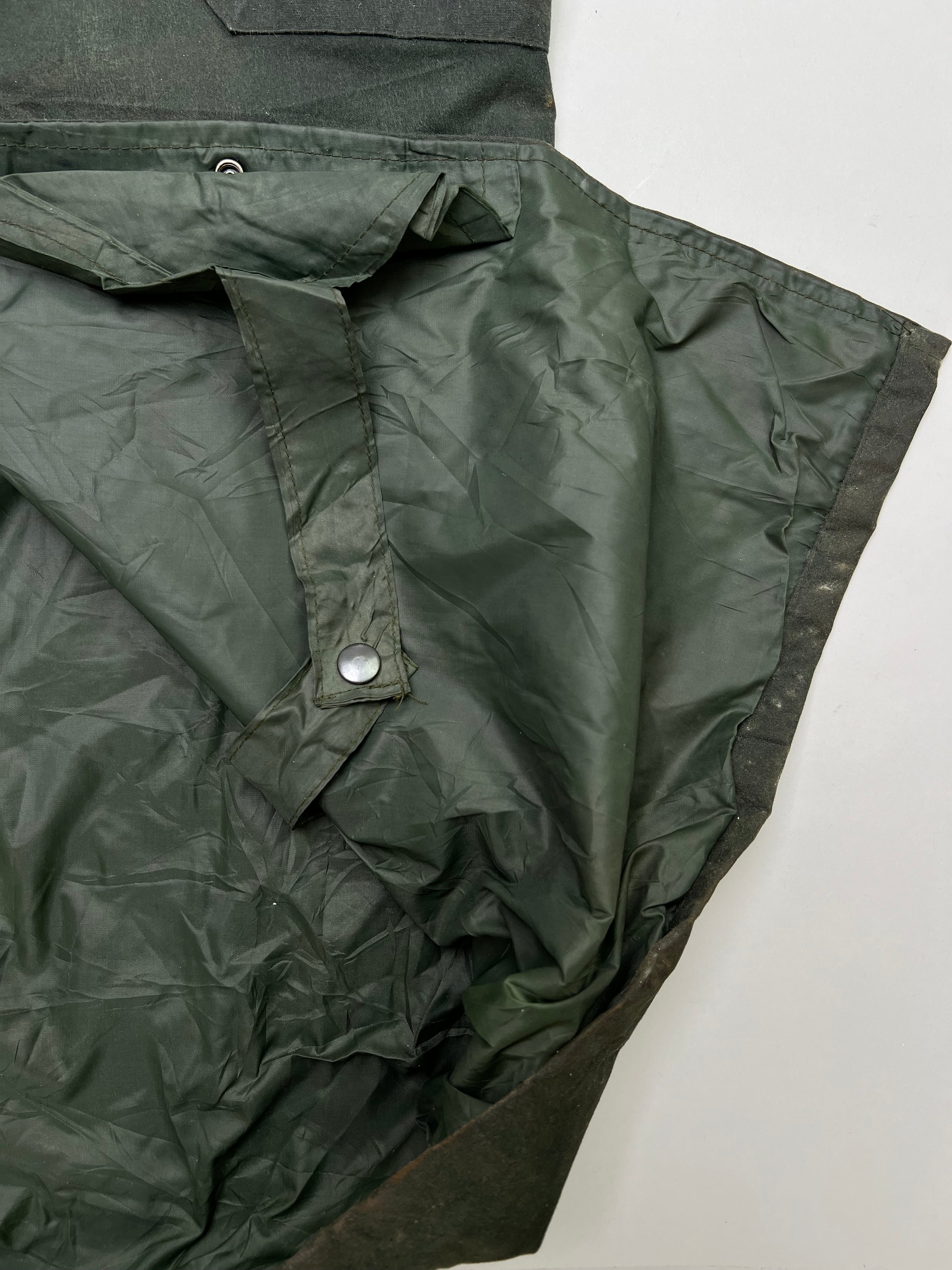 VINTAGE WAXED LONG PARKA JACKET forest GREEN - S