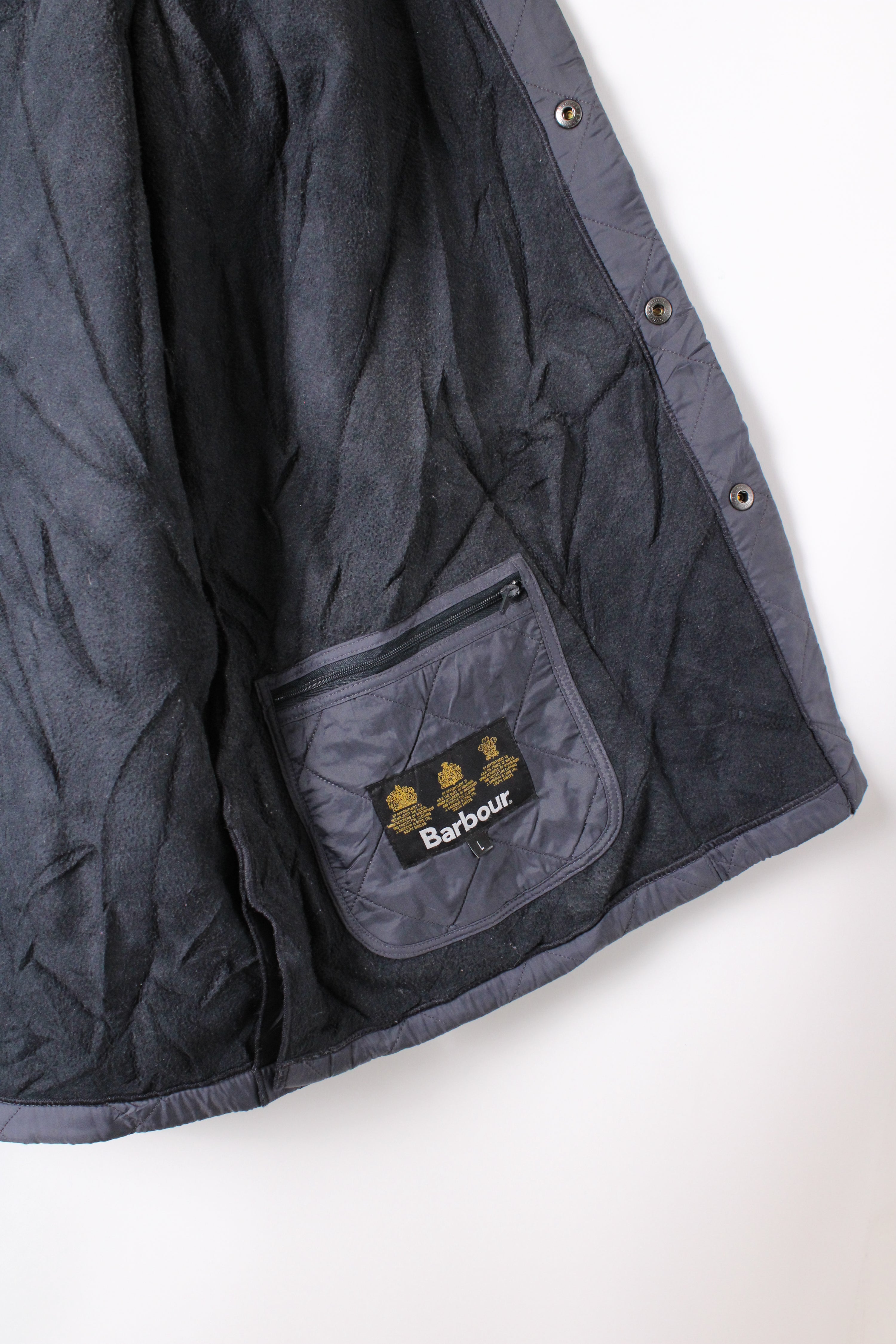 BARBOUR QUILTED JACKET EYNSFORD BLUE - L