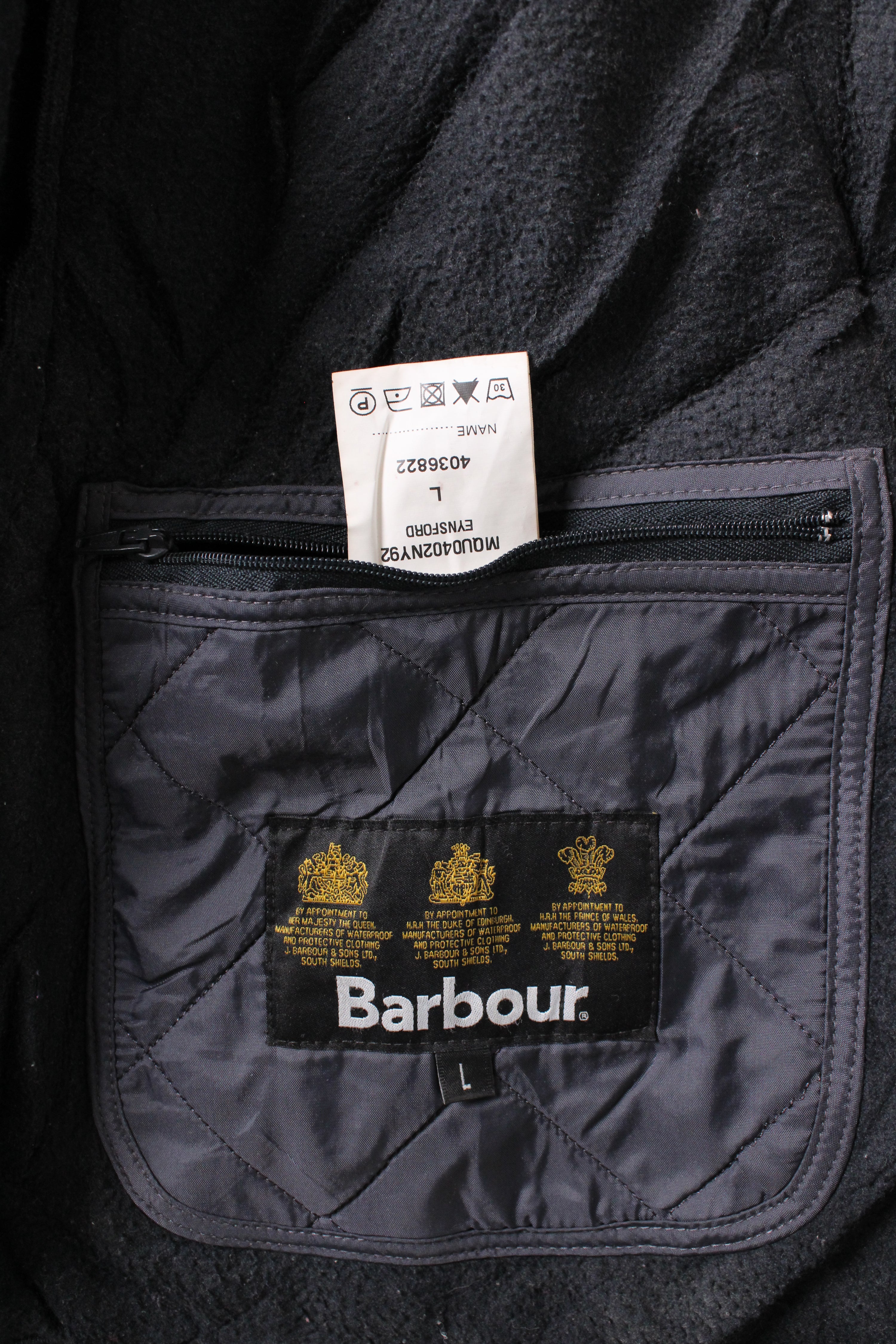 BARBOUR QUILTED JACKET EYNSFORD BLUE - L