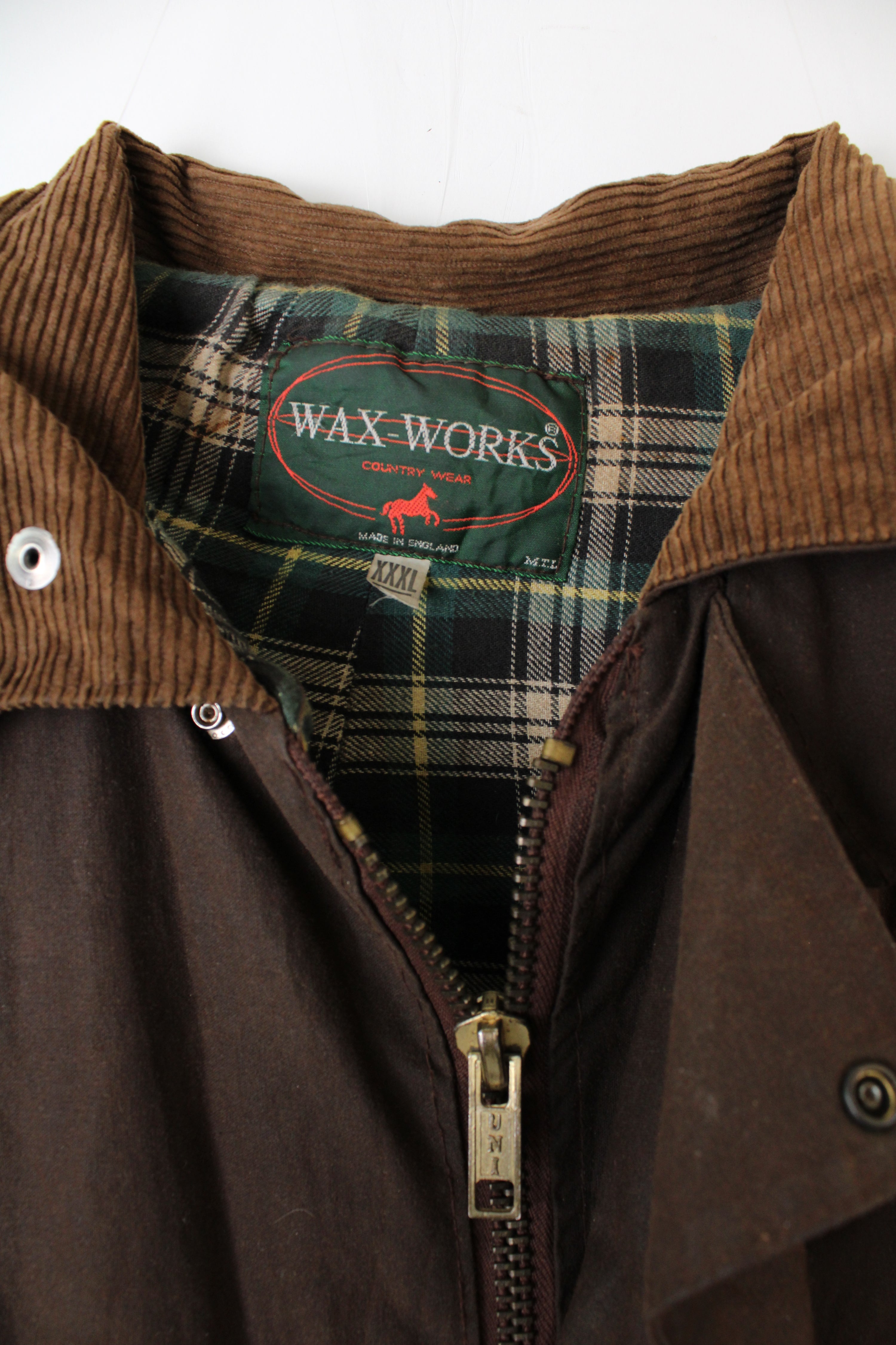 VINTAGE WAXED LONG PARKA JACKET BROWN - XXXL