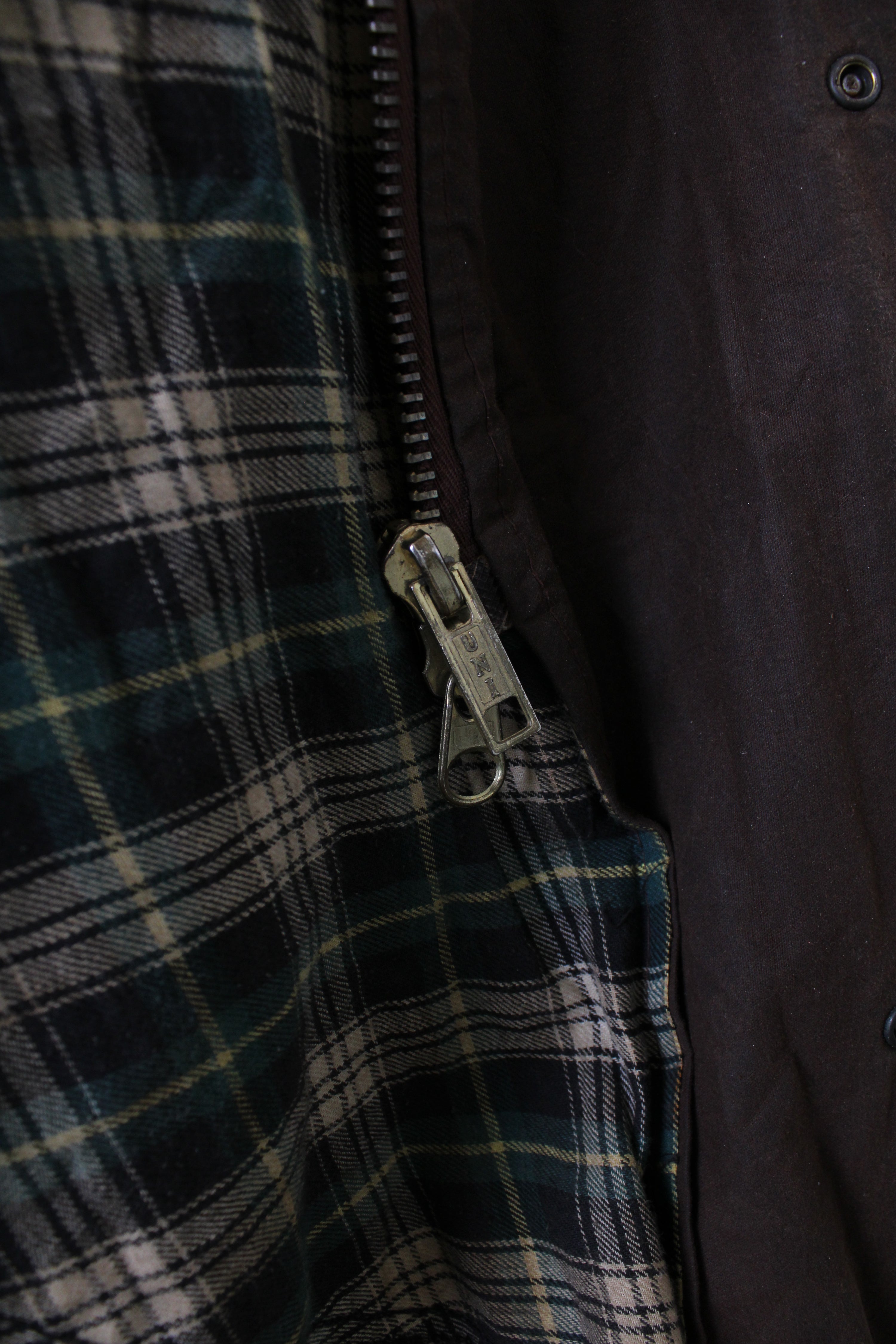 VINTAGE WAXED LONG PARKA JACKET BROWN - XXXL