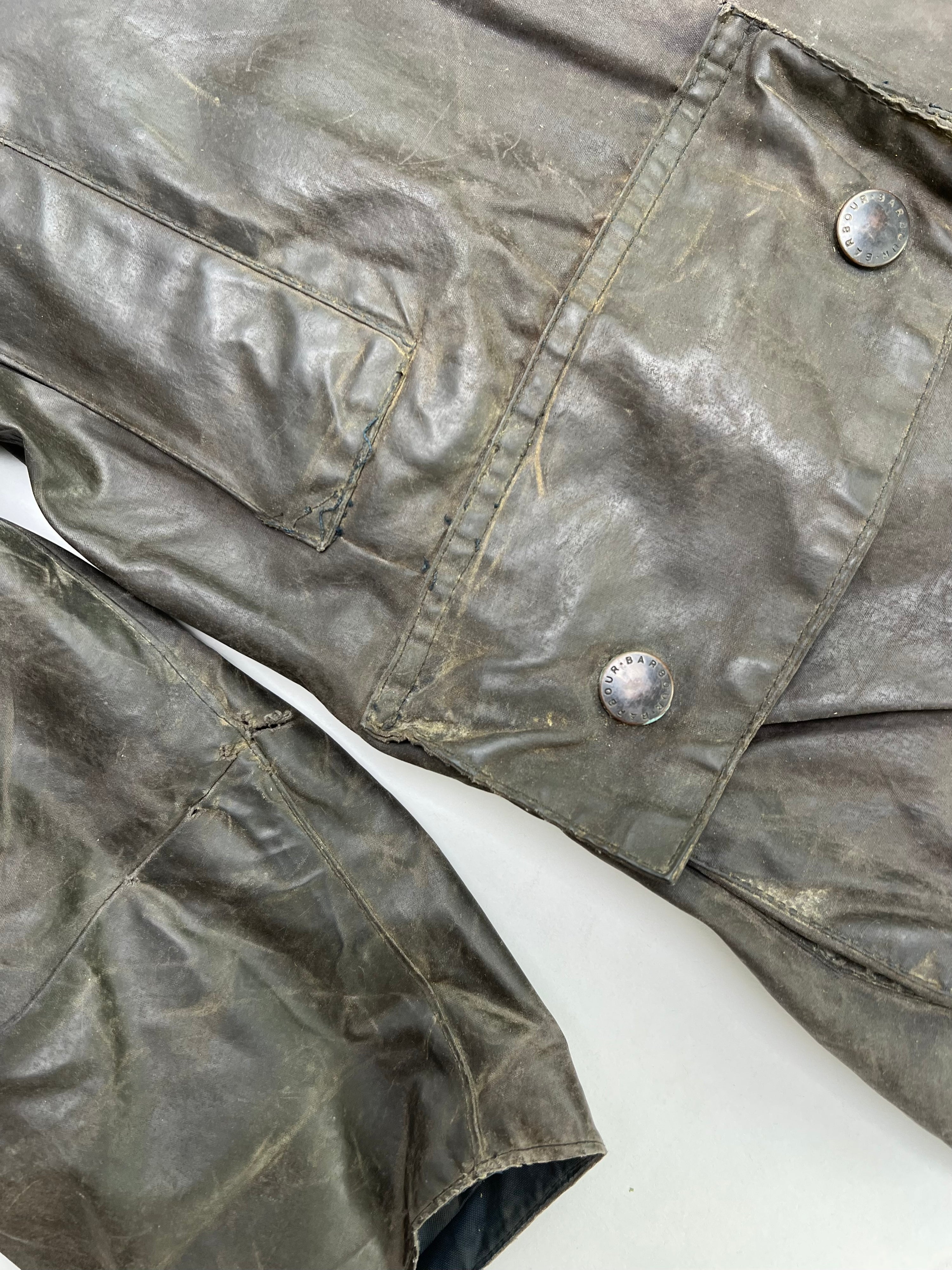 BARBOUR BEAUFORT WAXED JACKET BLUE - L/XL