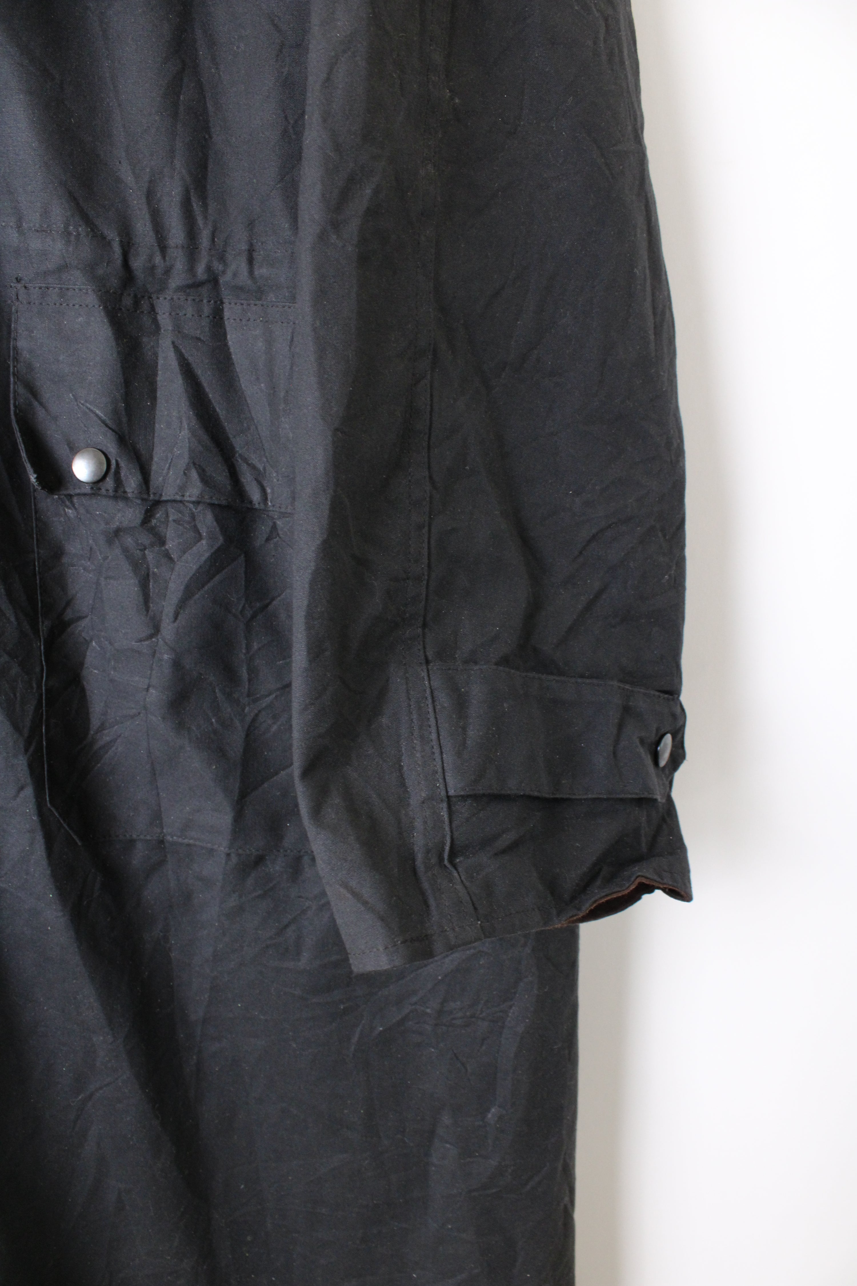 VINTAGE WAXED LONG PARKA JACKET BLUE - XXL