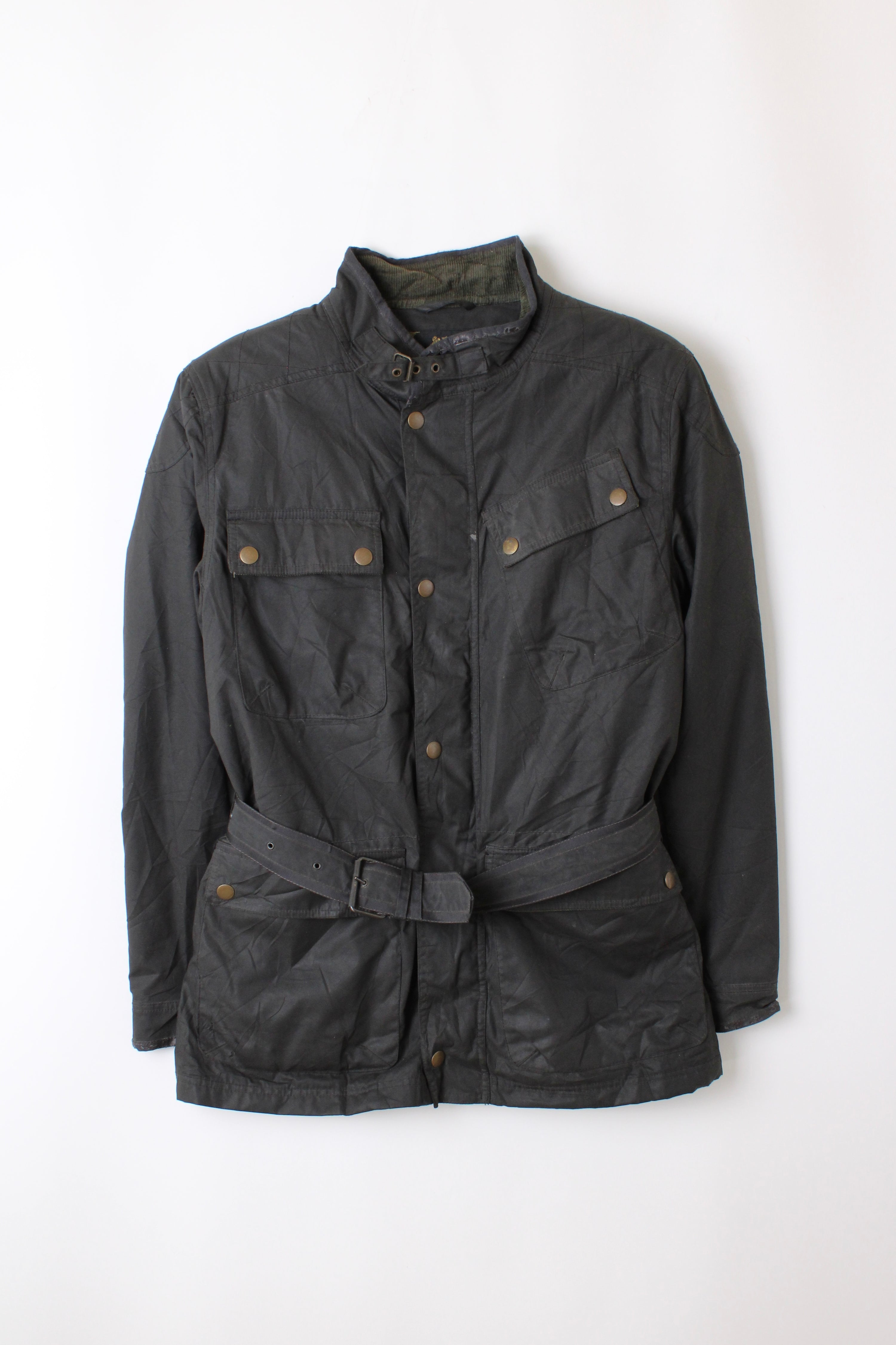 VINTAGE MOTORCYCLE WAXED JACKET - M