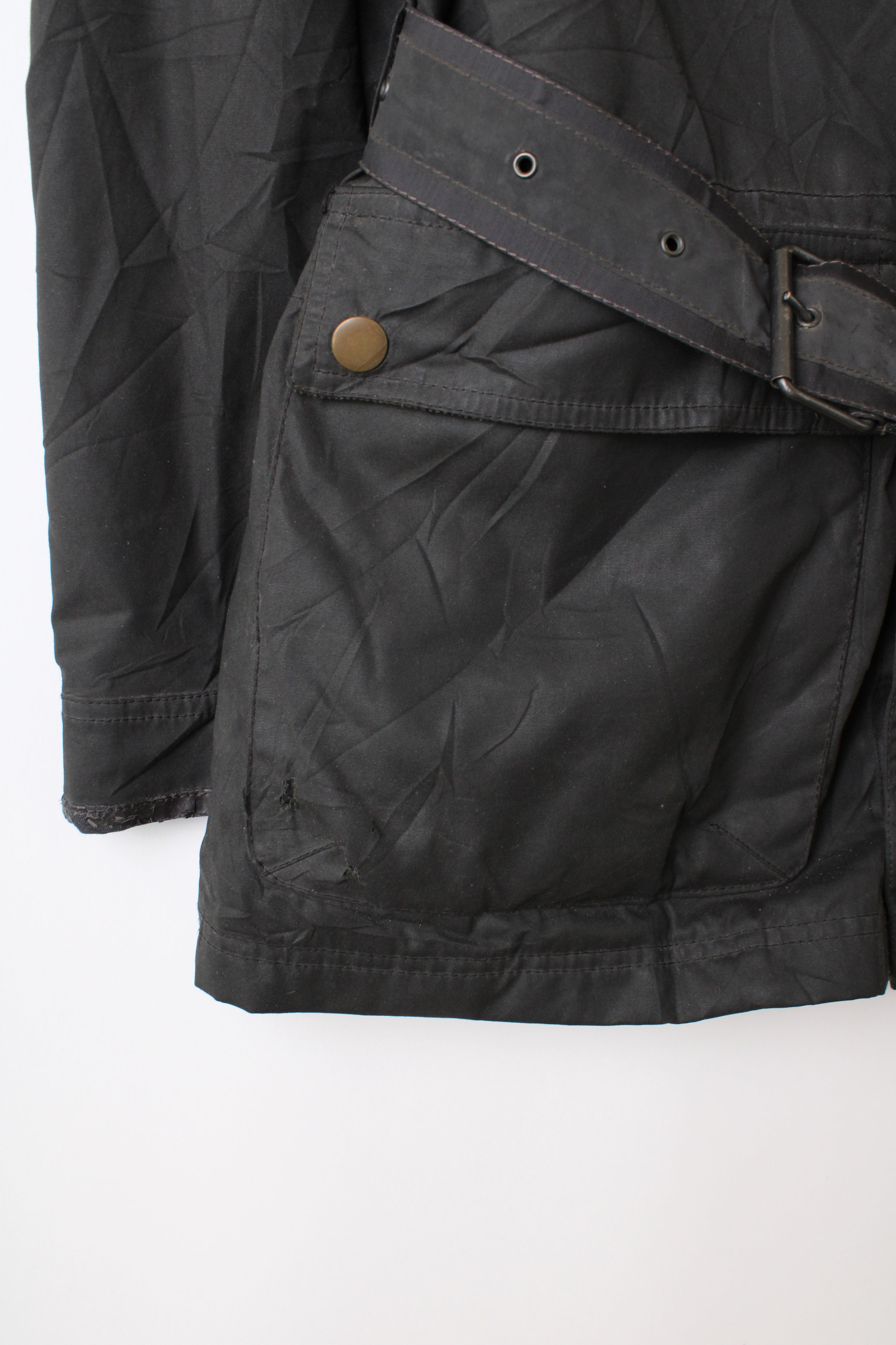 VINTAGE MOTORCYCLE WAXED JACKET - M