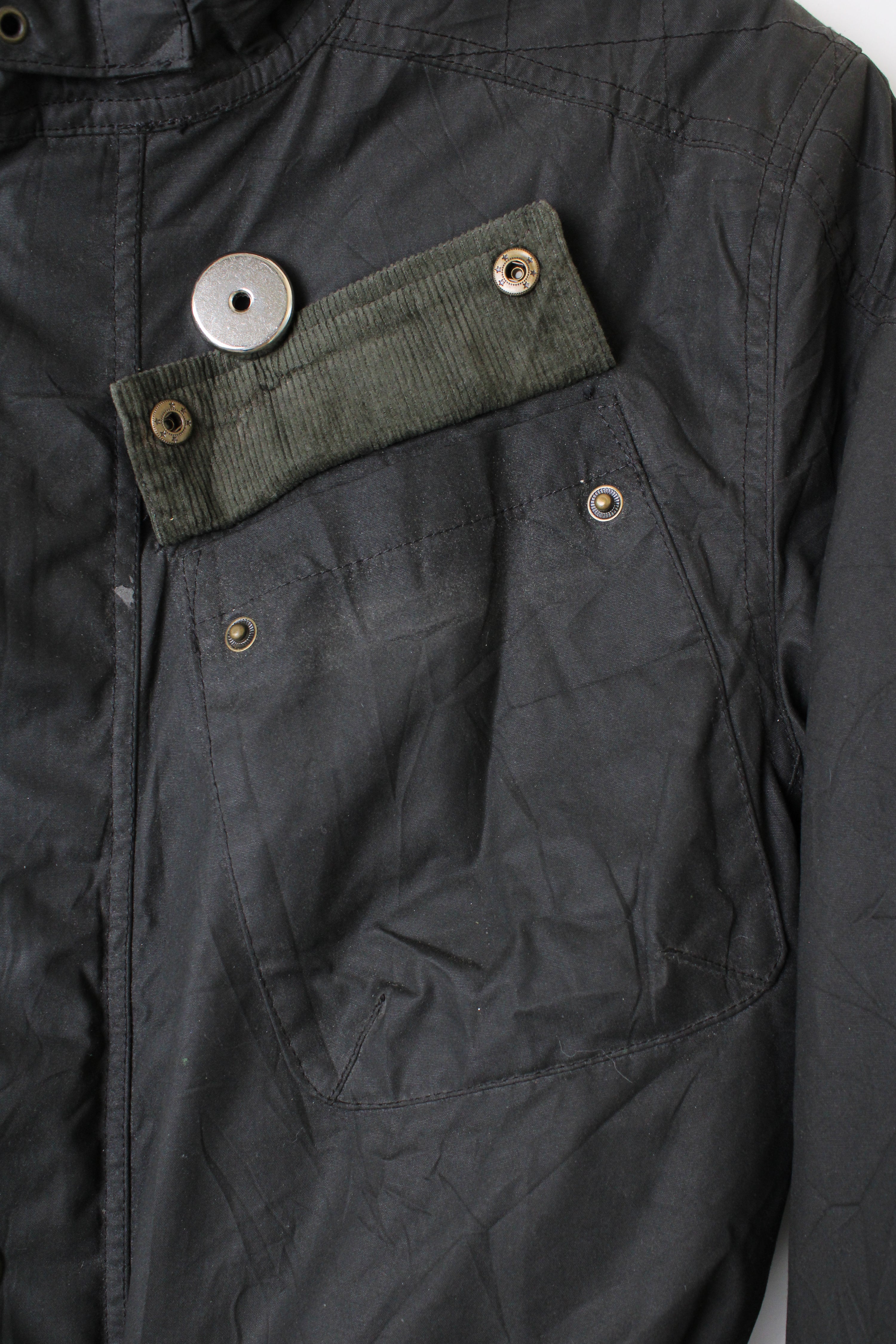 VINTAGE MOTORCYCLE WAXED JACKET - M