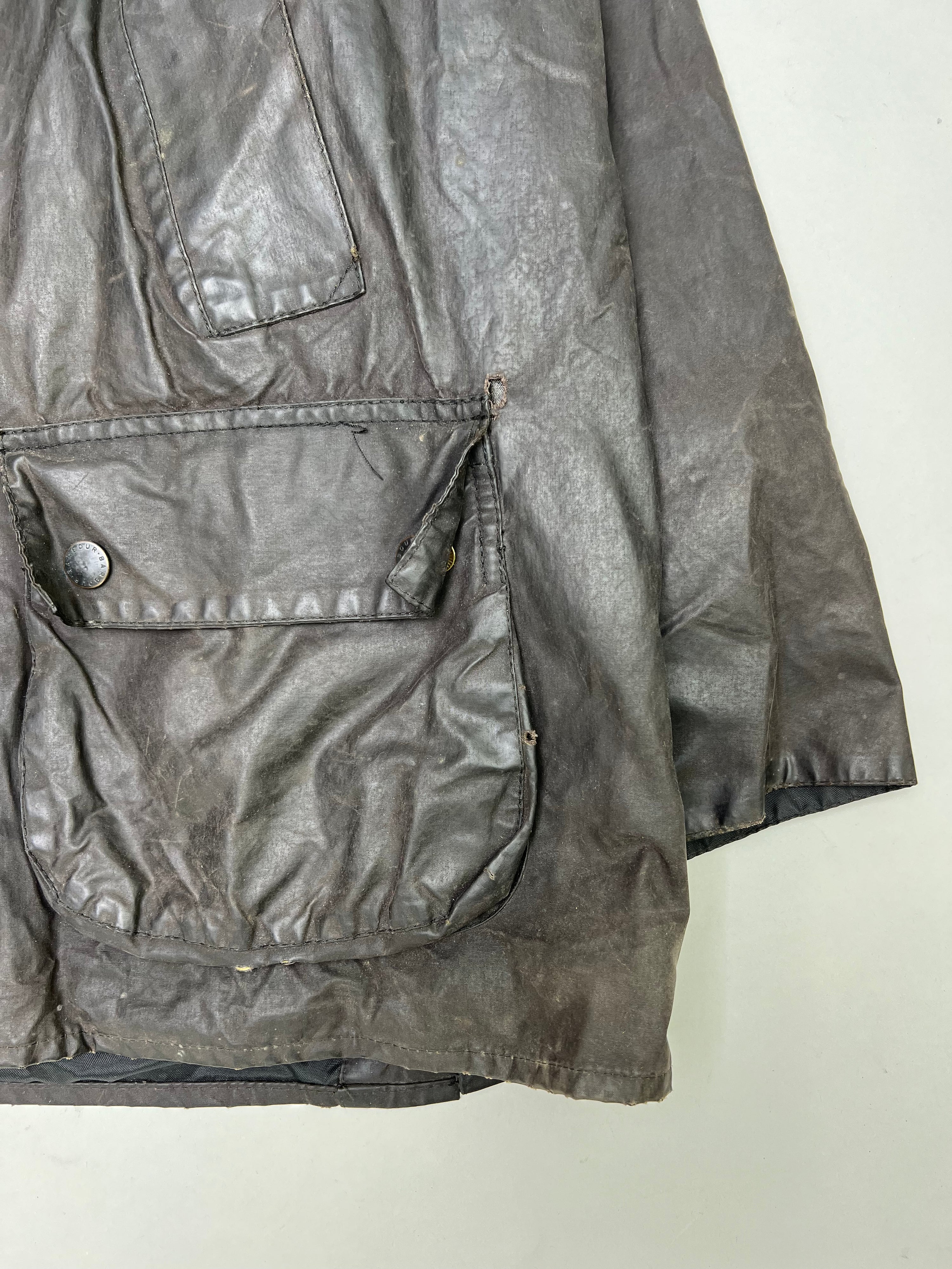 BARBOUR BEDALE WAXED JACKET BLACK - L/XL