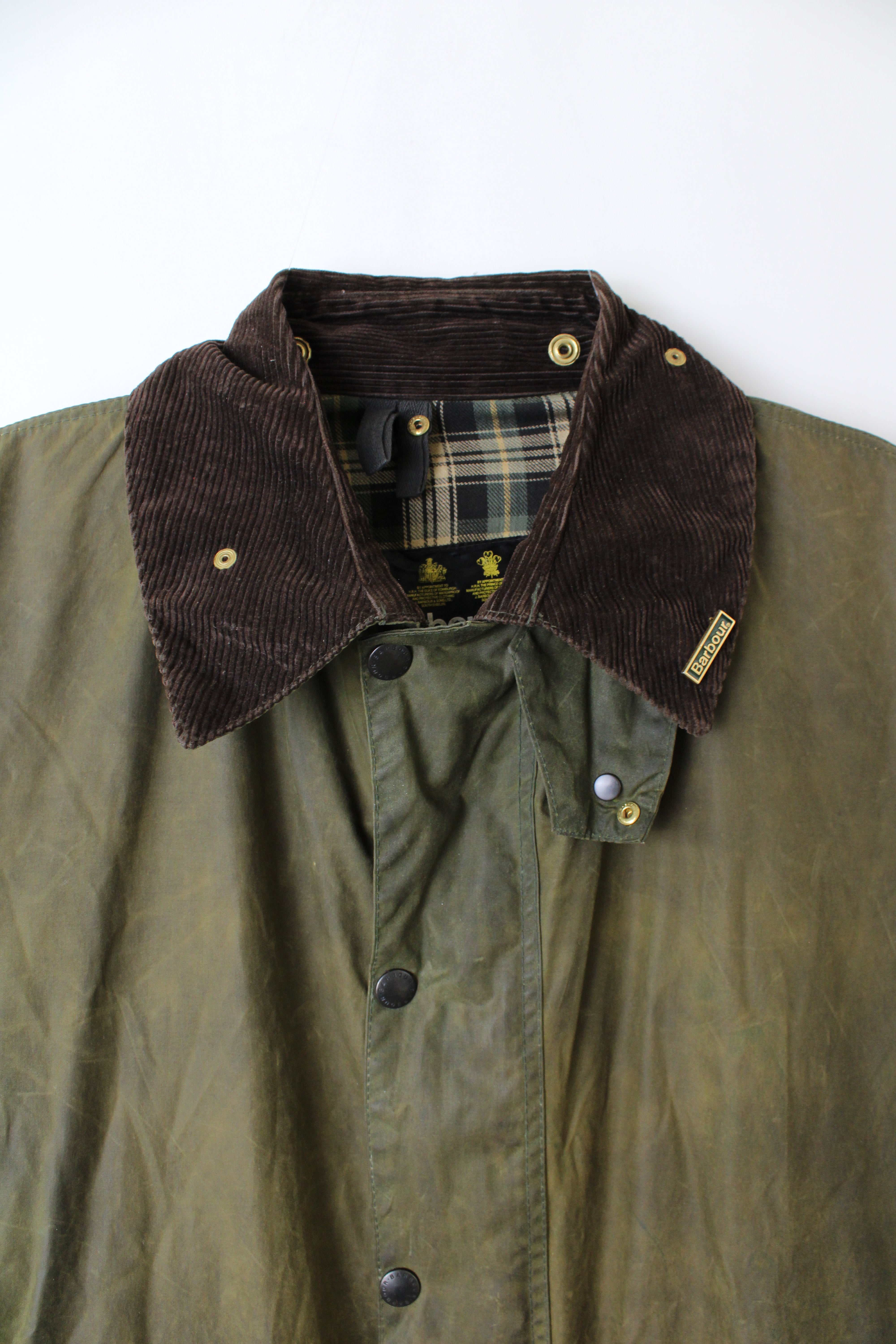 Barbour Border Jacket オリーブ色 BARBOUR BORDER WAXED JACKET GREEN - L/XL – HOLYGARMS