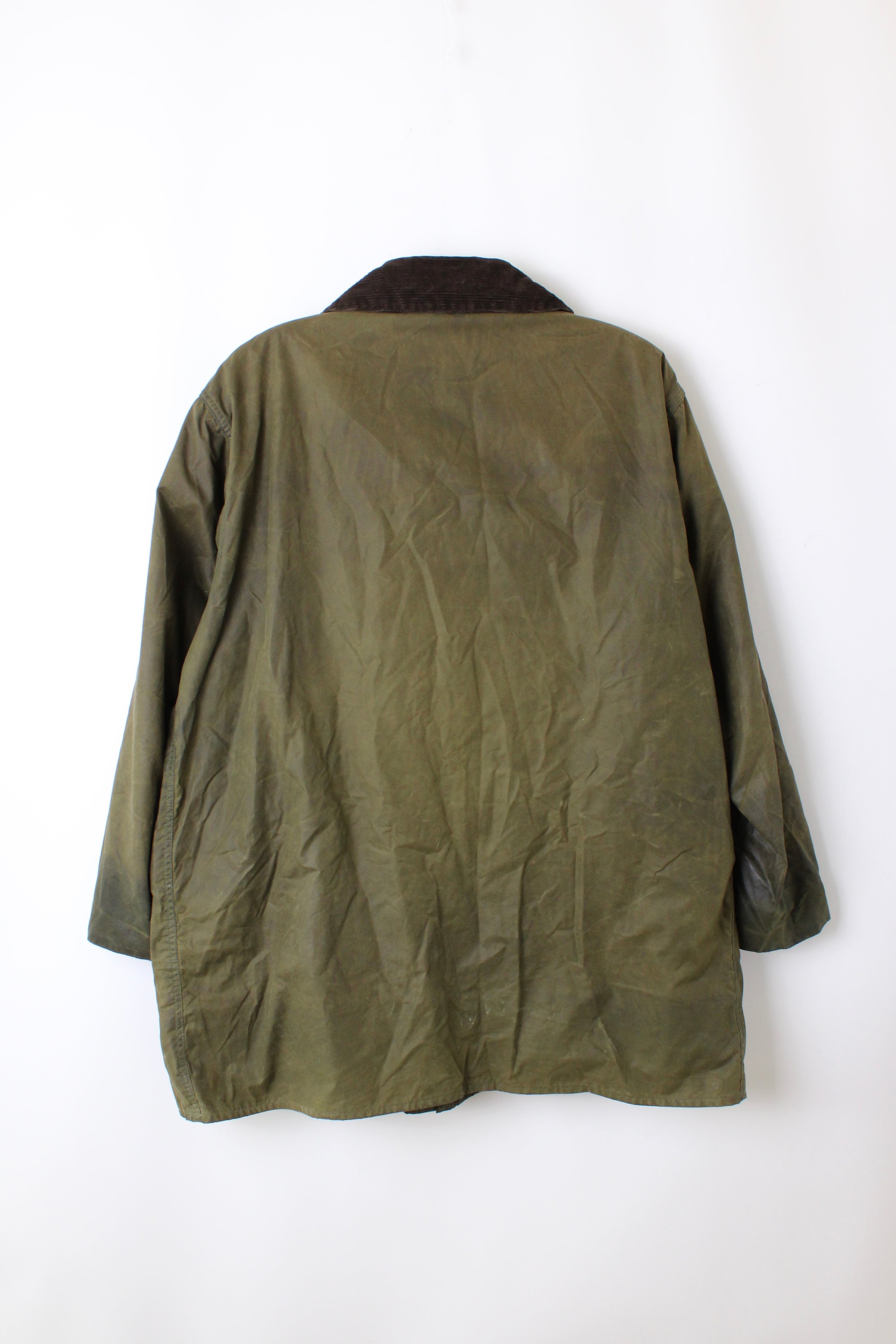 BARBOUR BORDER WAXED JACKET GREEN - L/XL