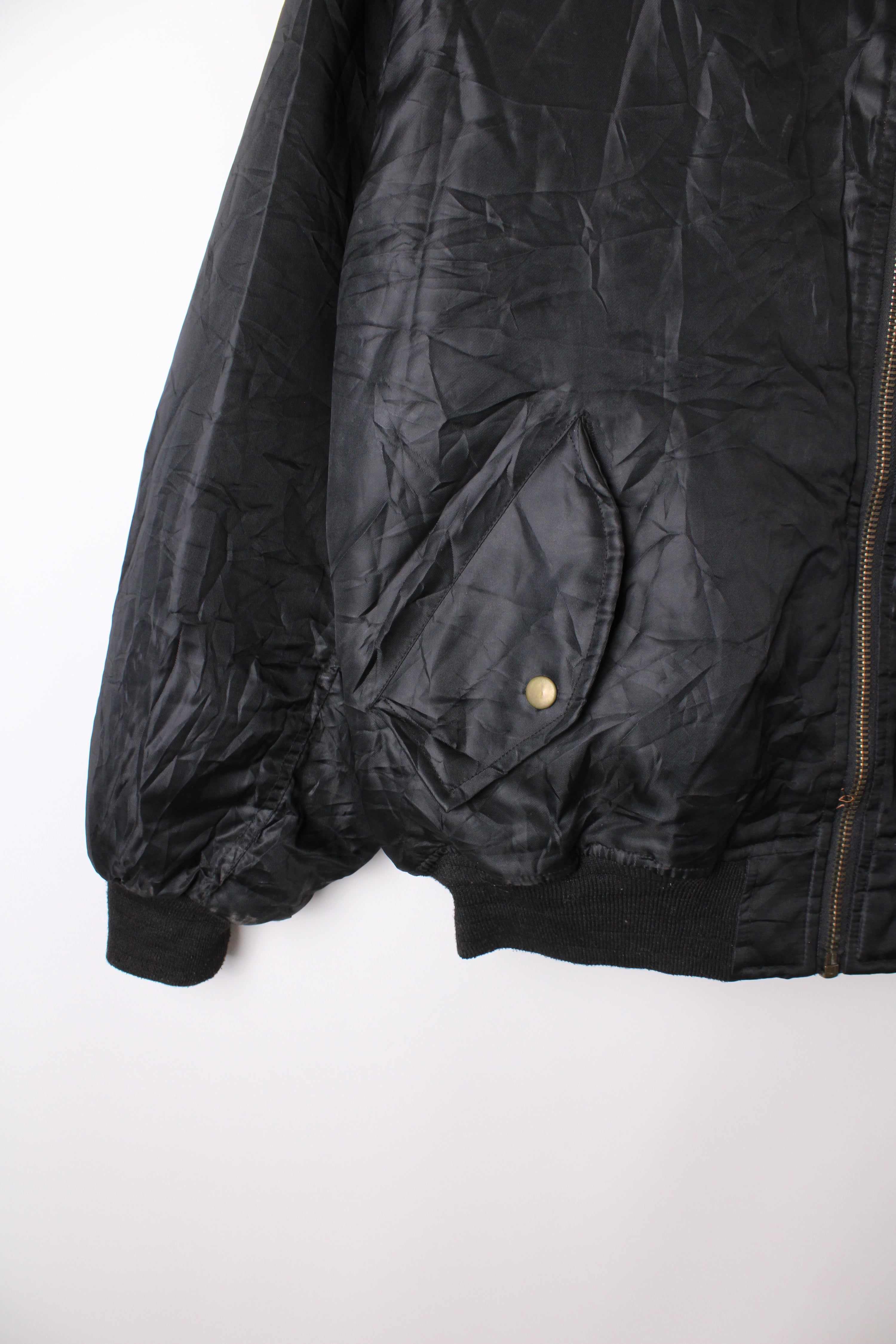 VINTAGE BOMBER MA-1 JACKET BLACK - 3XL