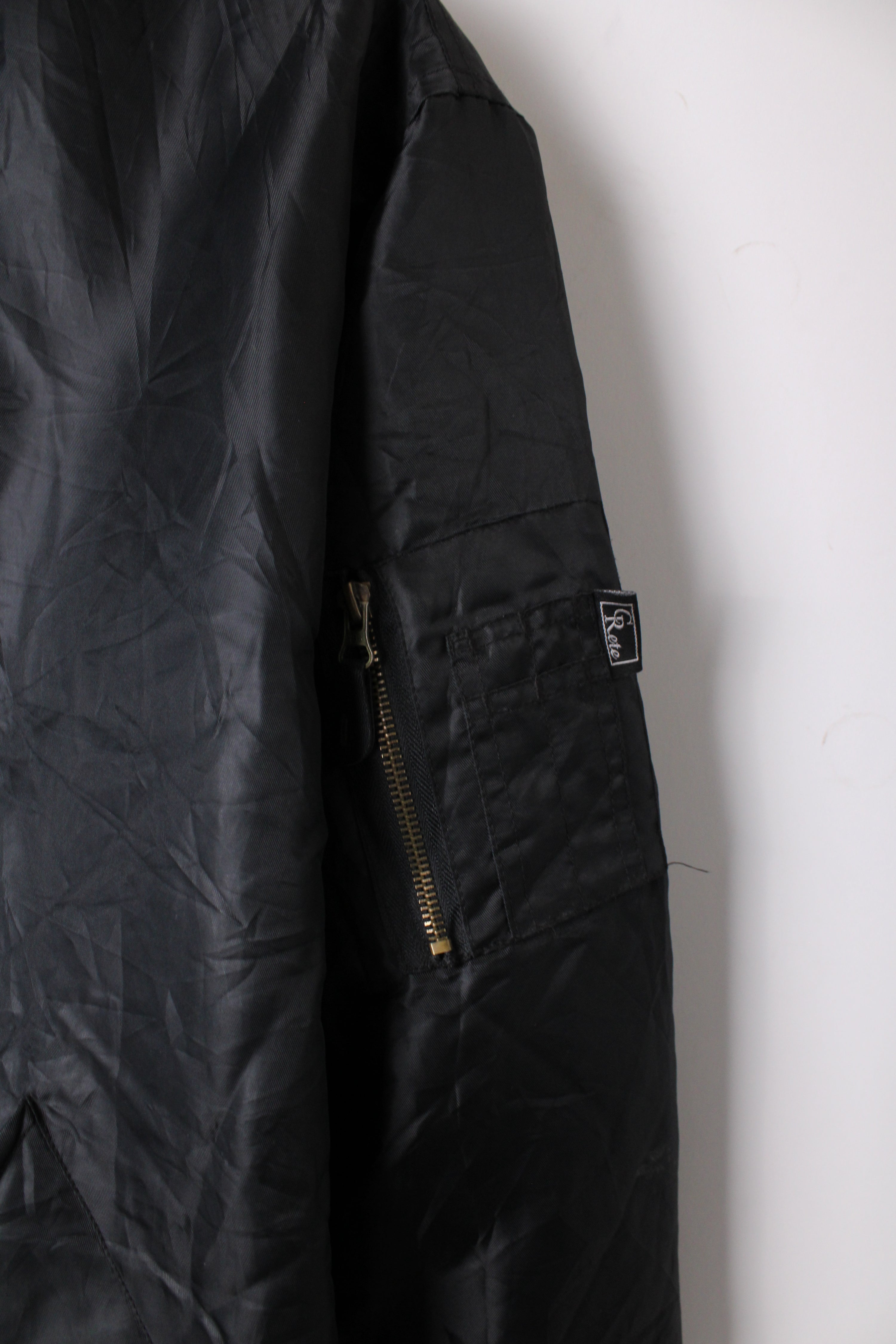 VINTAGE BOMBER MA-1 JACKET BLACK - 3XL