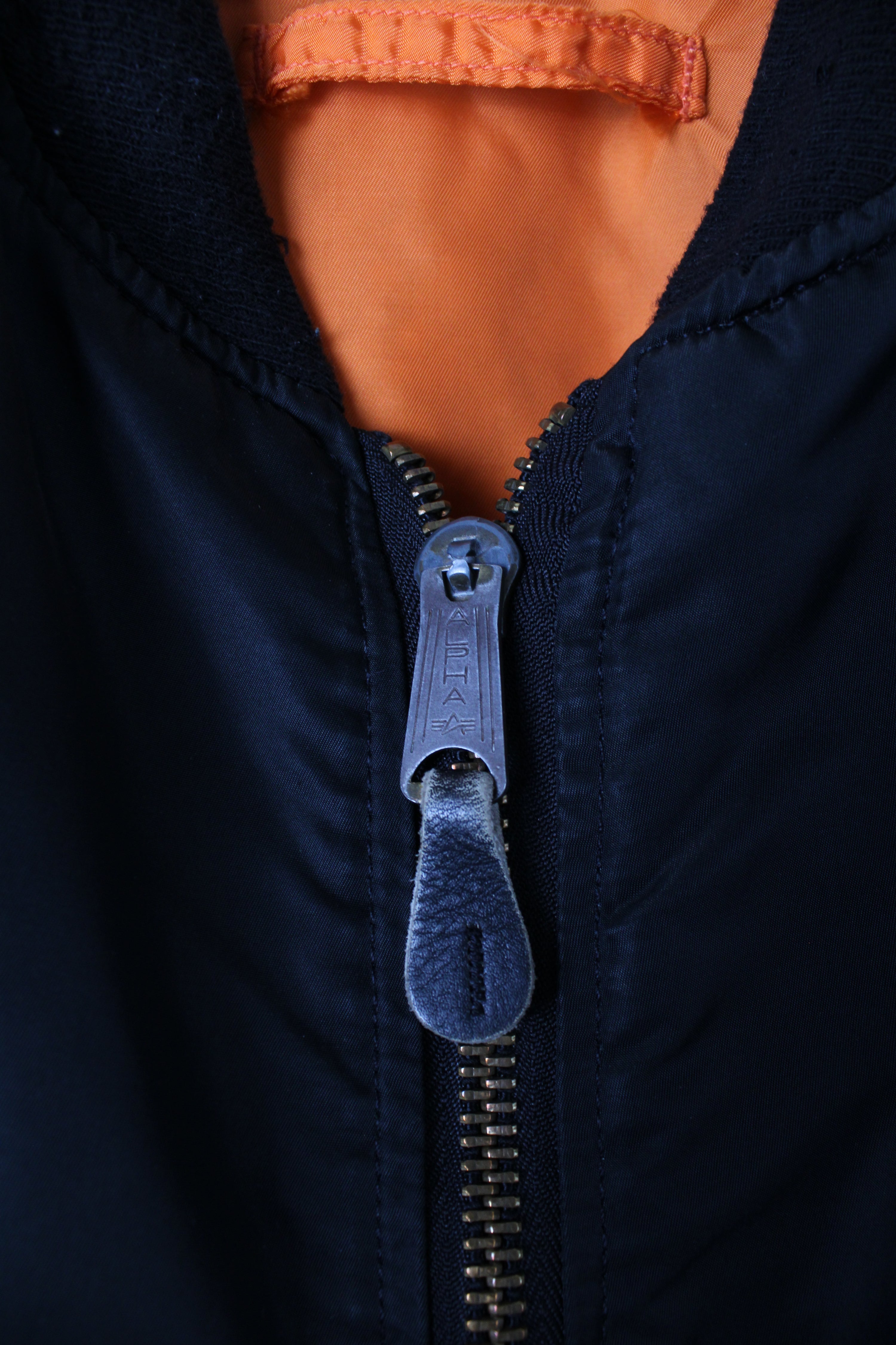 ALPHA INDUSTRIES MA-1 BOMBER JACKET BLACK MADE IN USA - XXL