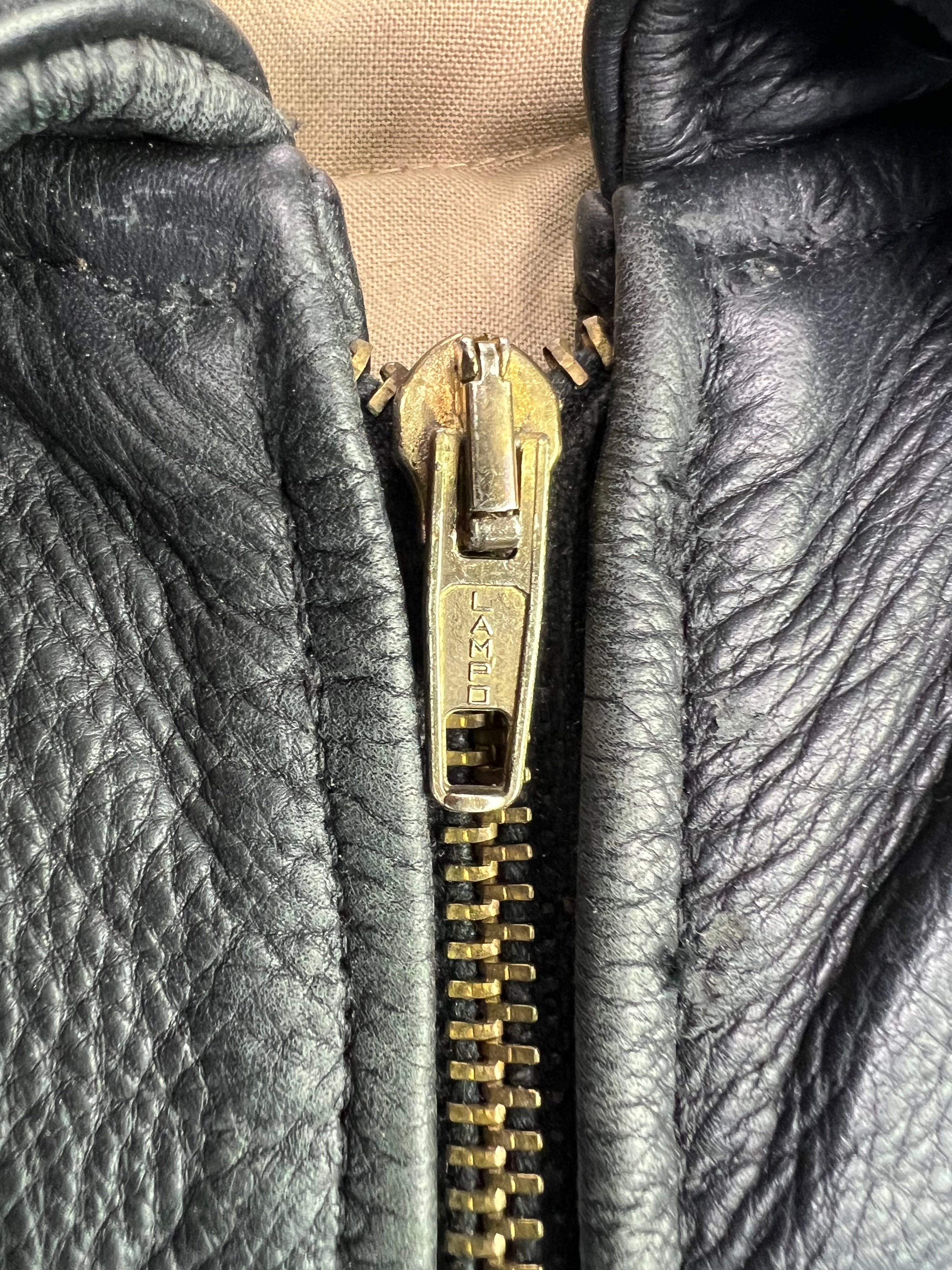 LEVIS LEATHER FLIGHT BOMBER JACKET GOOSE DOWN VEST BLACK - XL