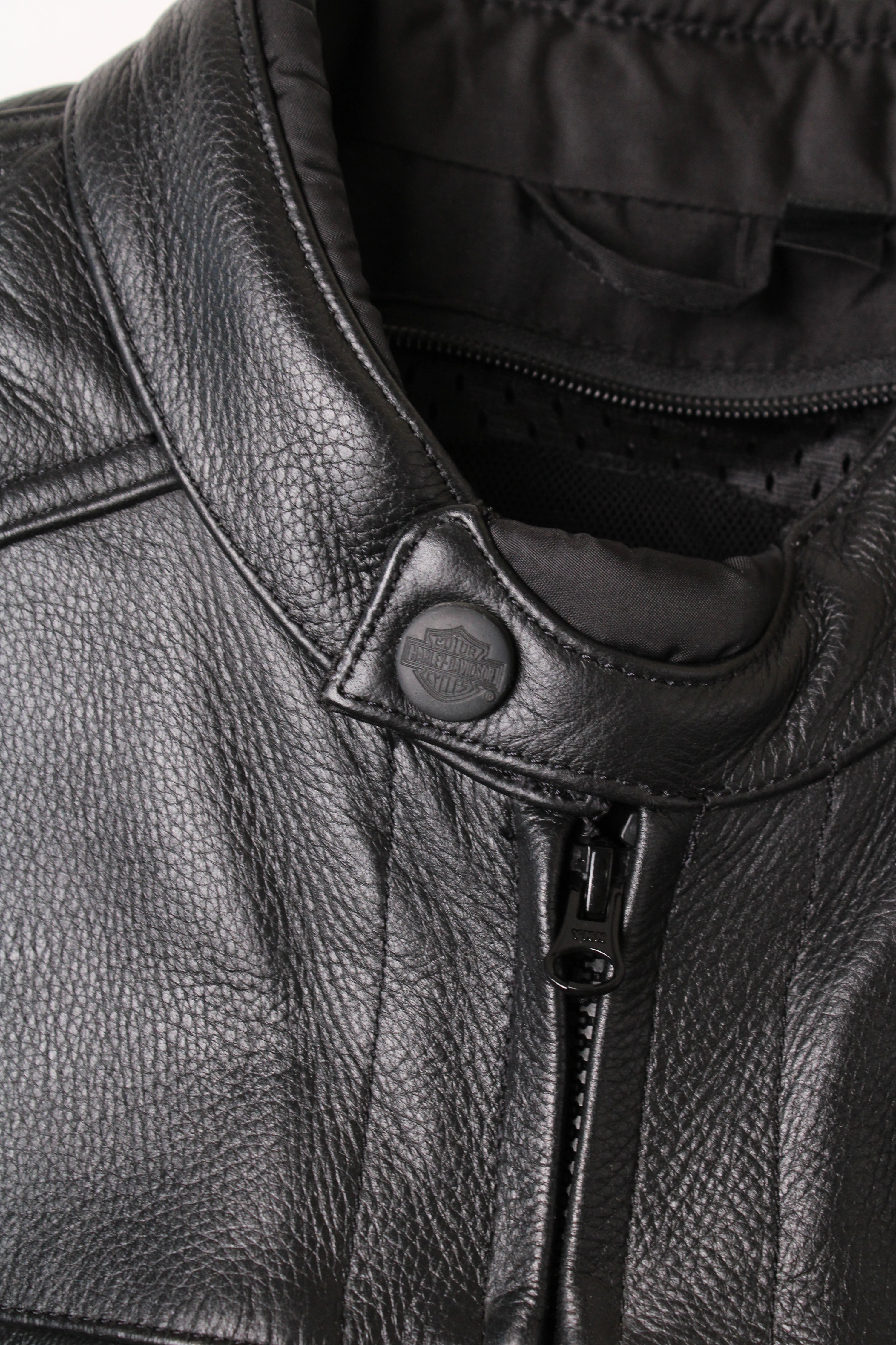 HARLEY DAVIDSON LEATHER MOTORCYCLE JACKET BLACK - M