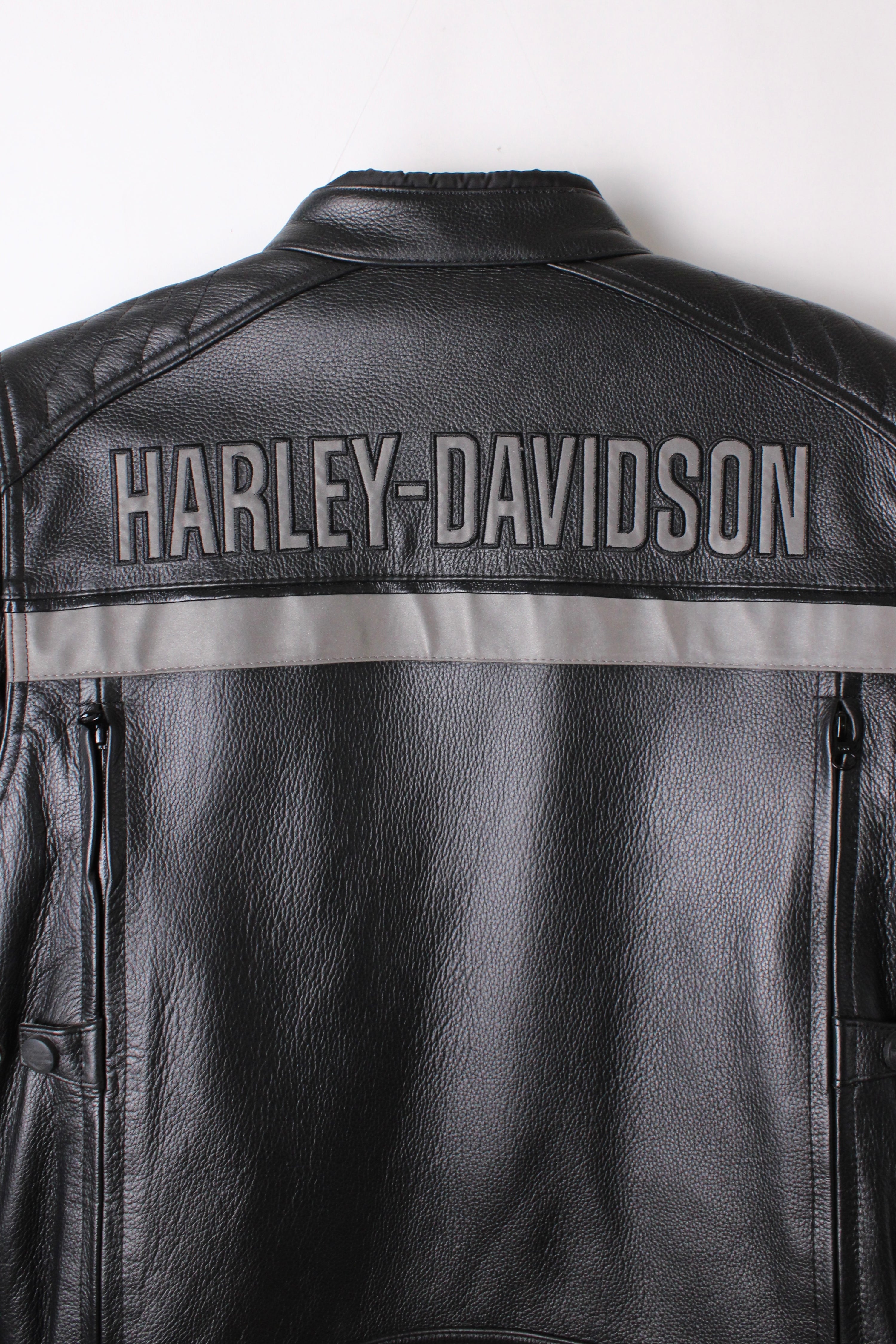 HARLEY DAVIDSON LEATHER MOTORCYCLE JACKET BLACK - M