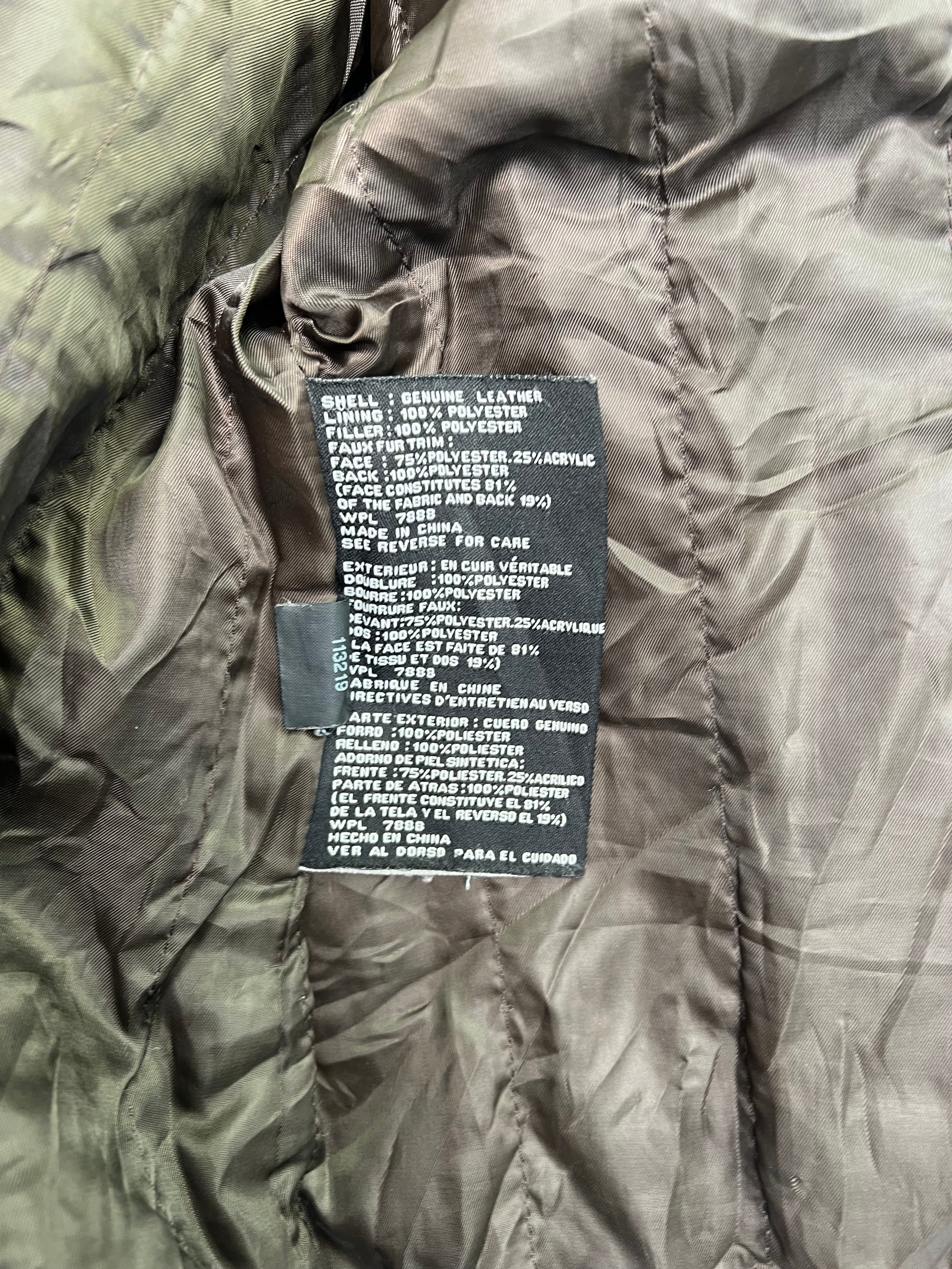 MICHAEL KORS LEATHER JACKET BROWN -  S/M