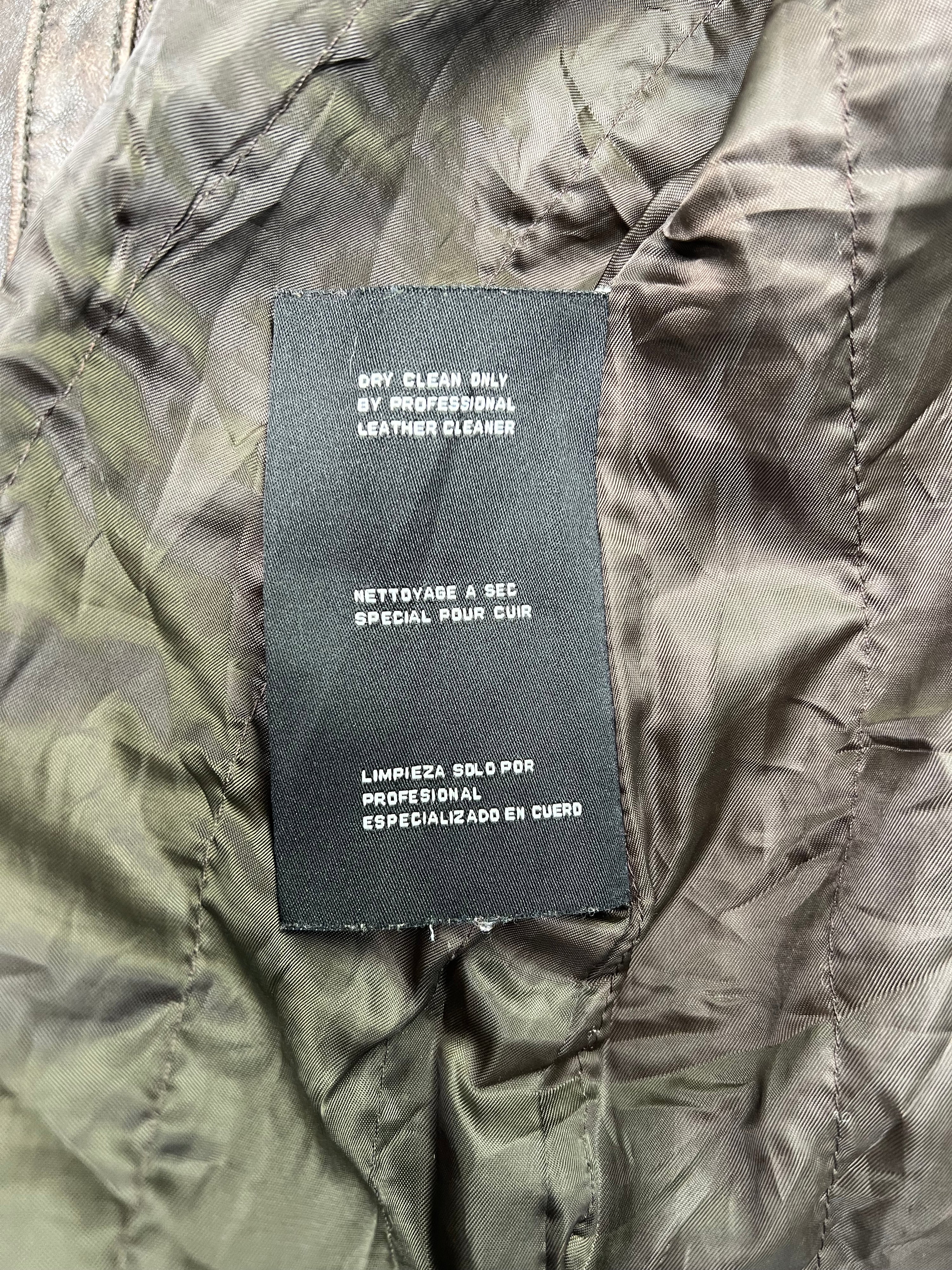 MICHAEL KORS LEATHER JACKET BROWN -  S/M