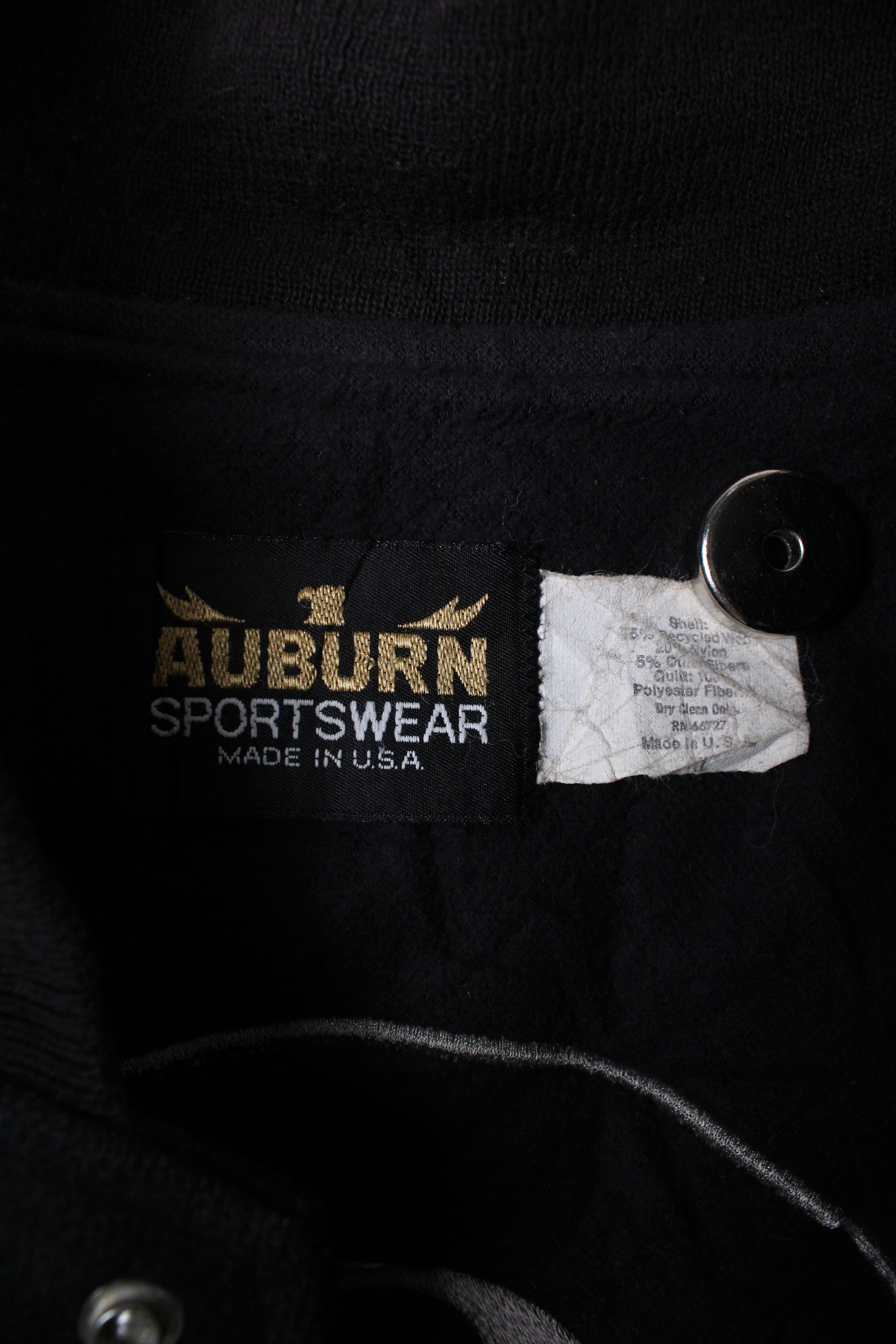 AUBURN VARSITY JACKET MADE IN USA BLACK - XL