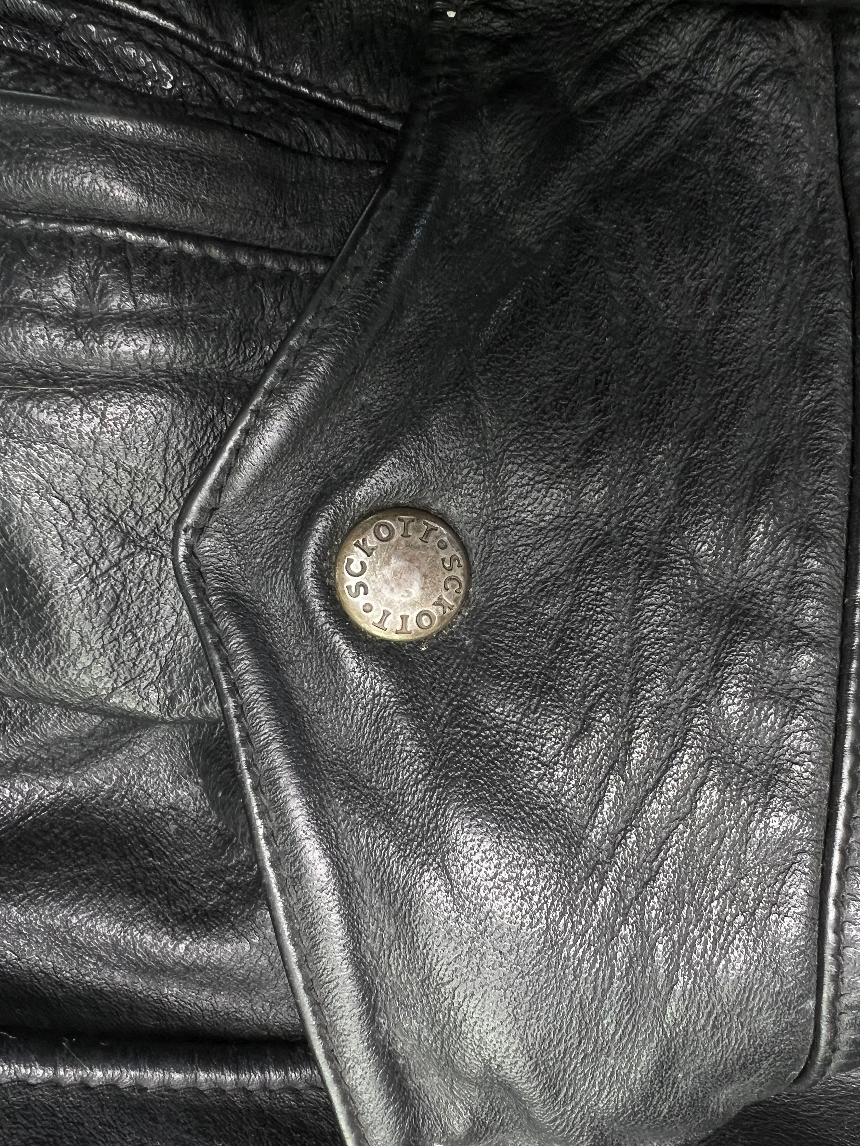 US FORCE LEATHER BOMBER JACKET BLACK - XXL