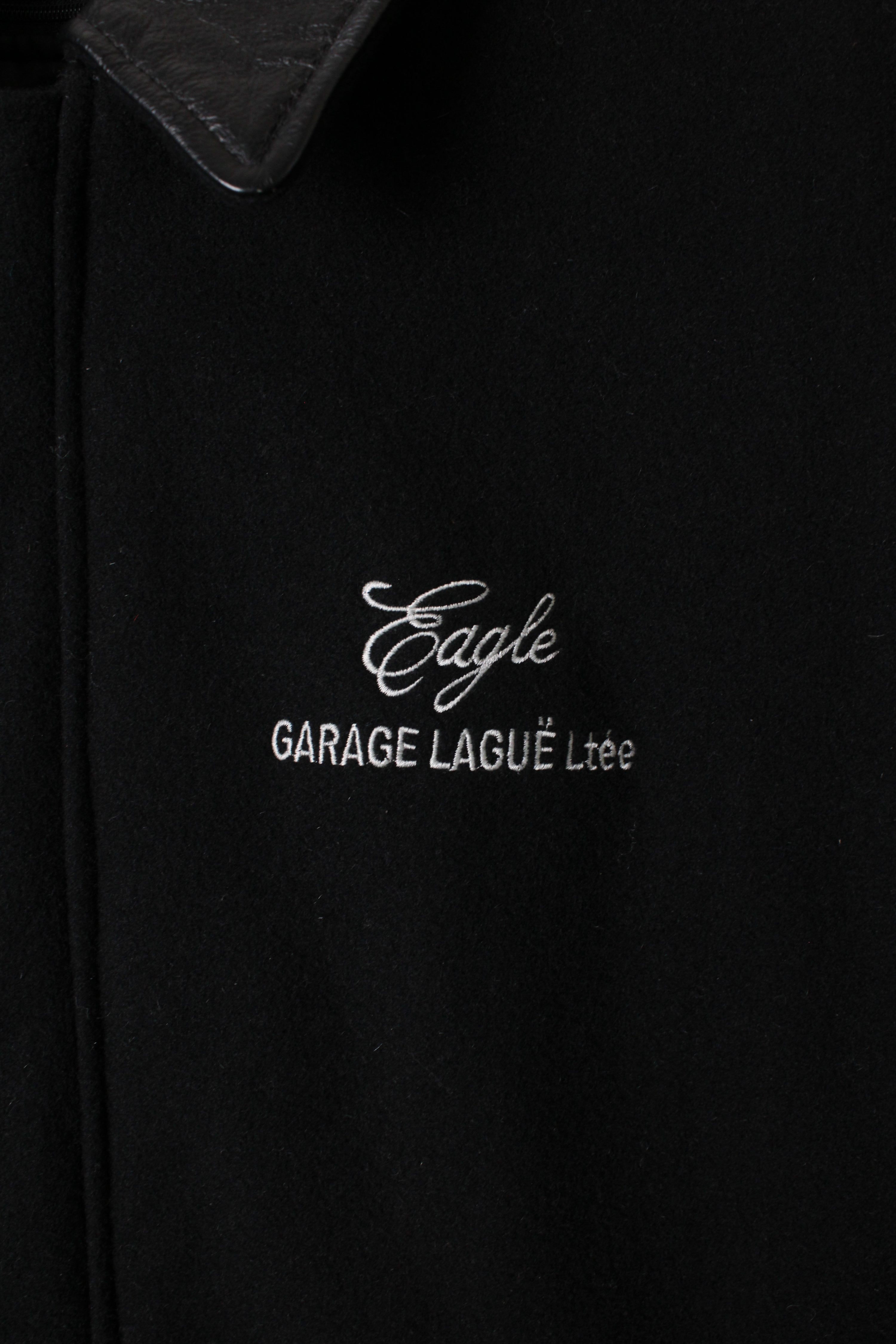 GARAGE LEAGUE VINTAGE VARSITY JACKET BLACK - XL