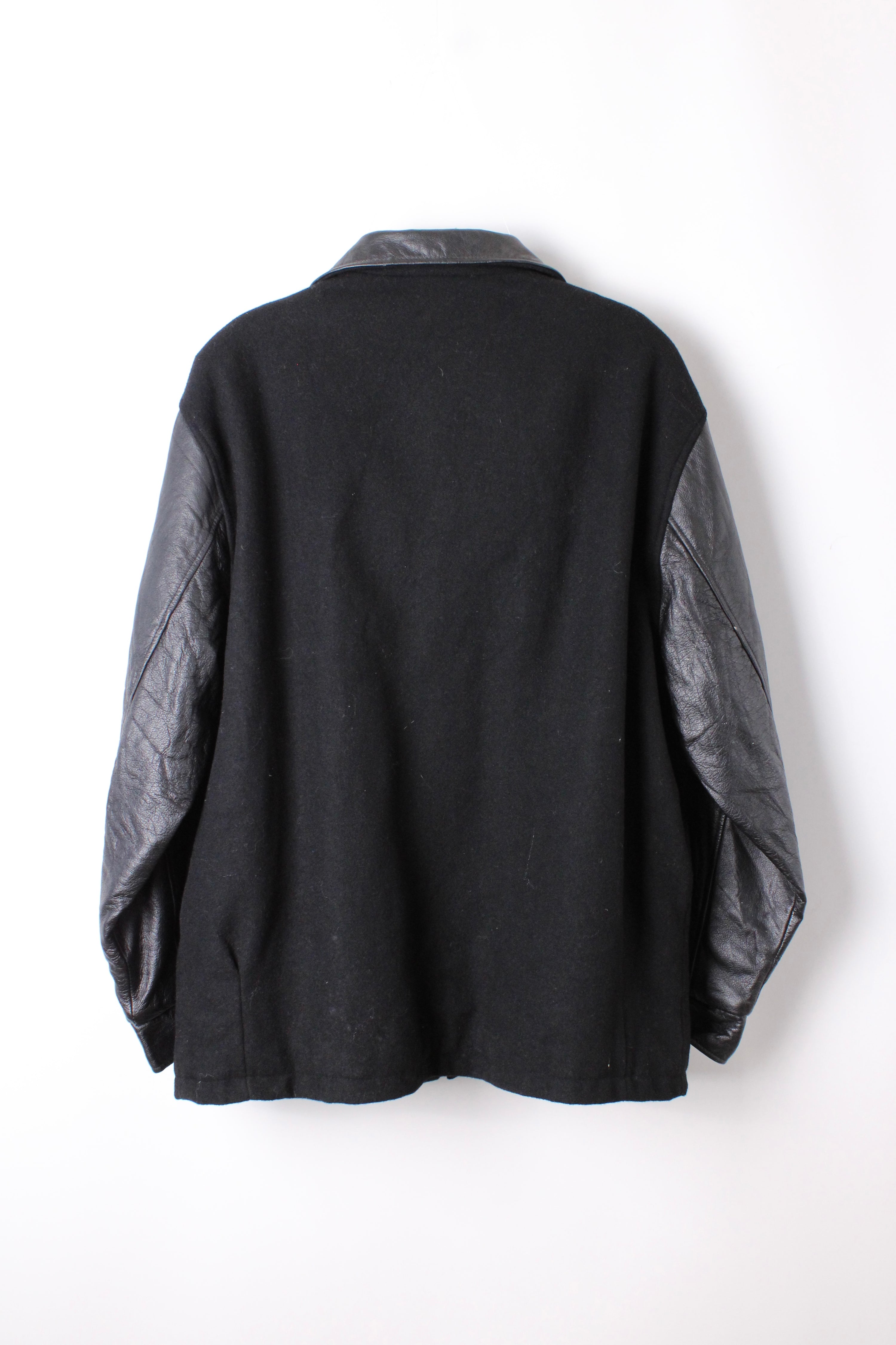 GARAGE LEAGUE VINTAGE VARSITY JACKET BLACK - XL