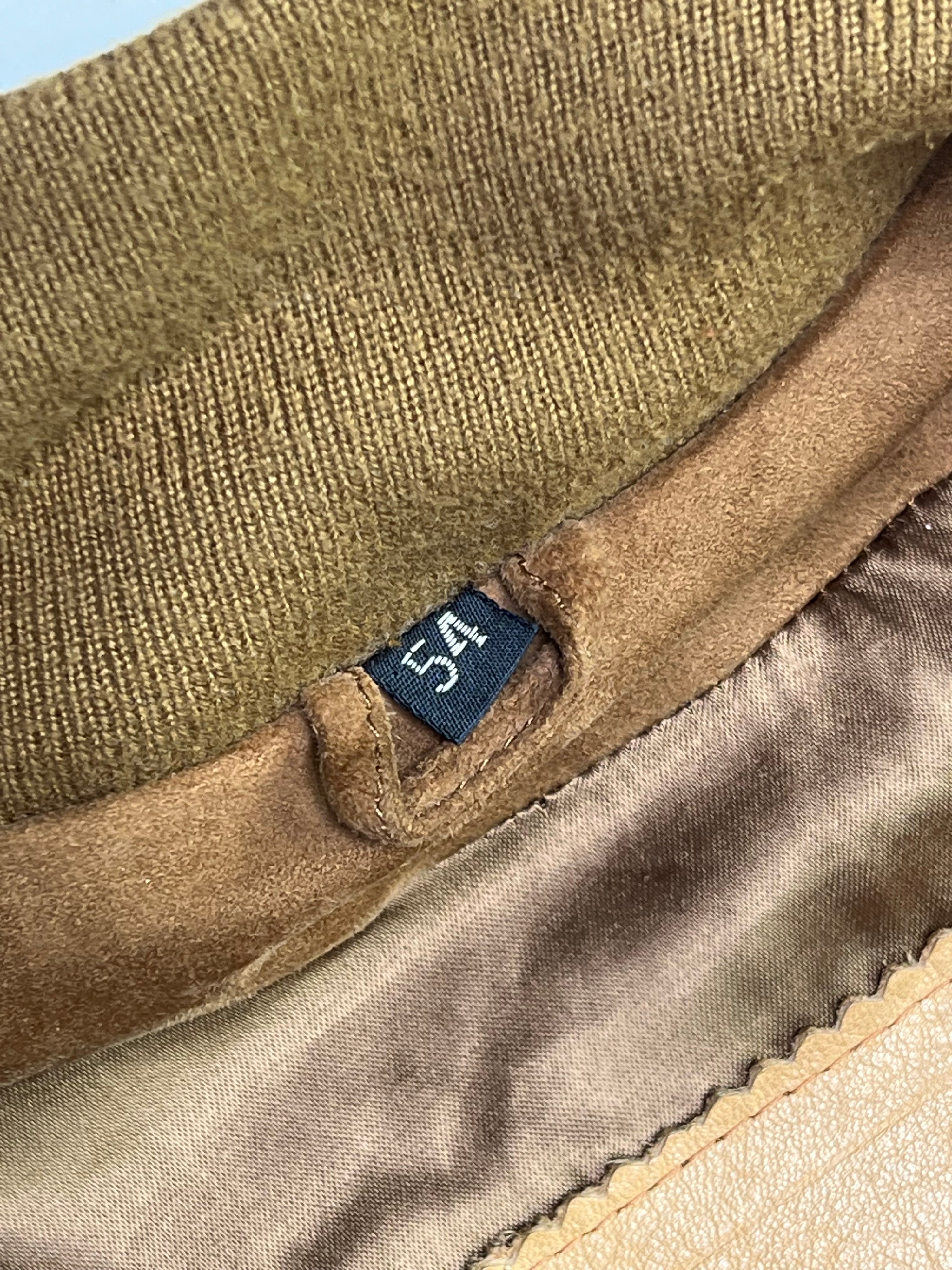 VINTAGE SUEDE BOMBER LEATHER JACKET BROWN - XL/XXL