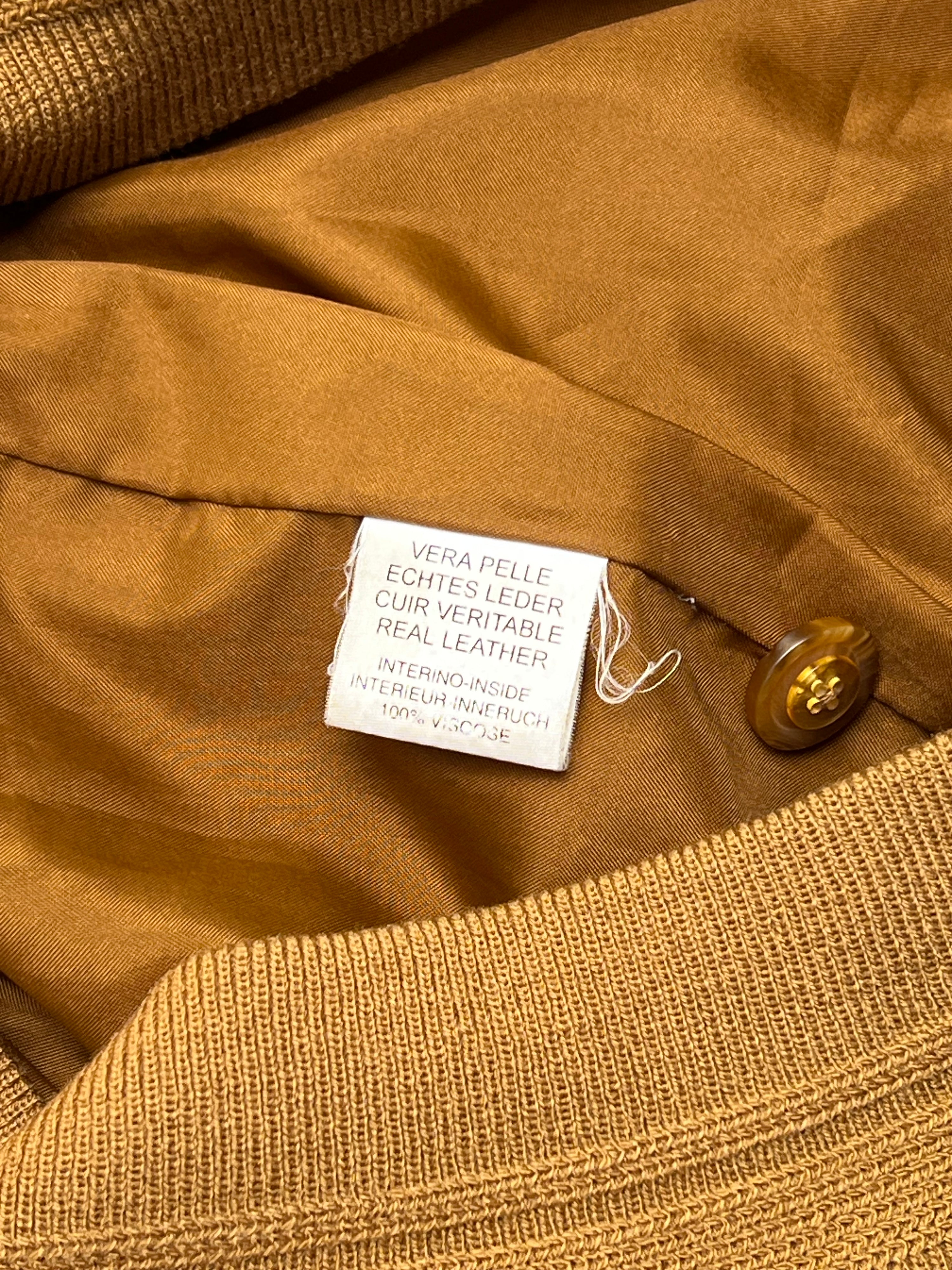 VINTAGE SUEDE BOMBER LEATHER JACKET BROWN - M/L