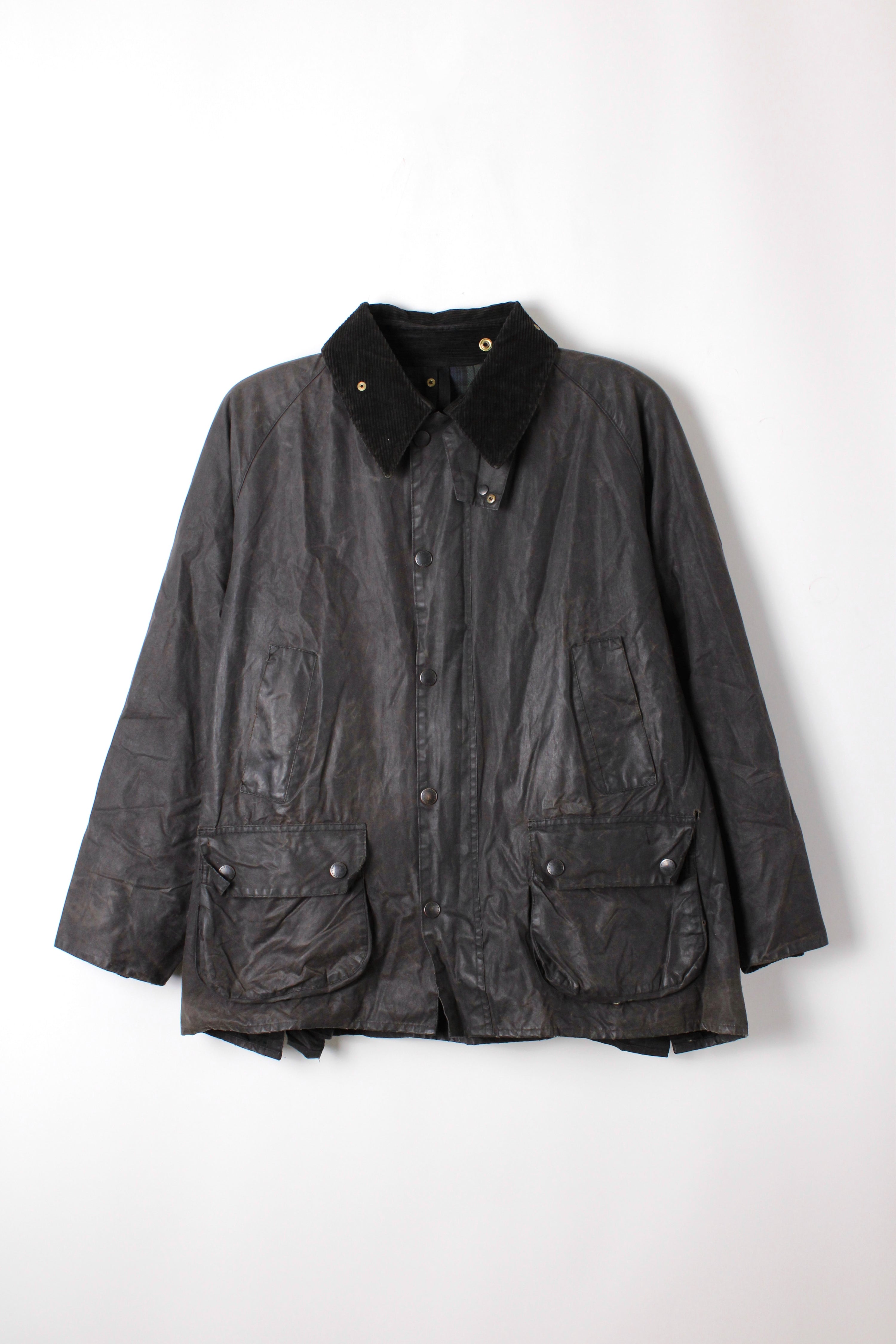 BARBOUR BEDALE WAXED JACKET BLACK - L/XL