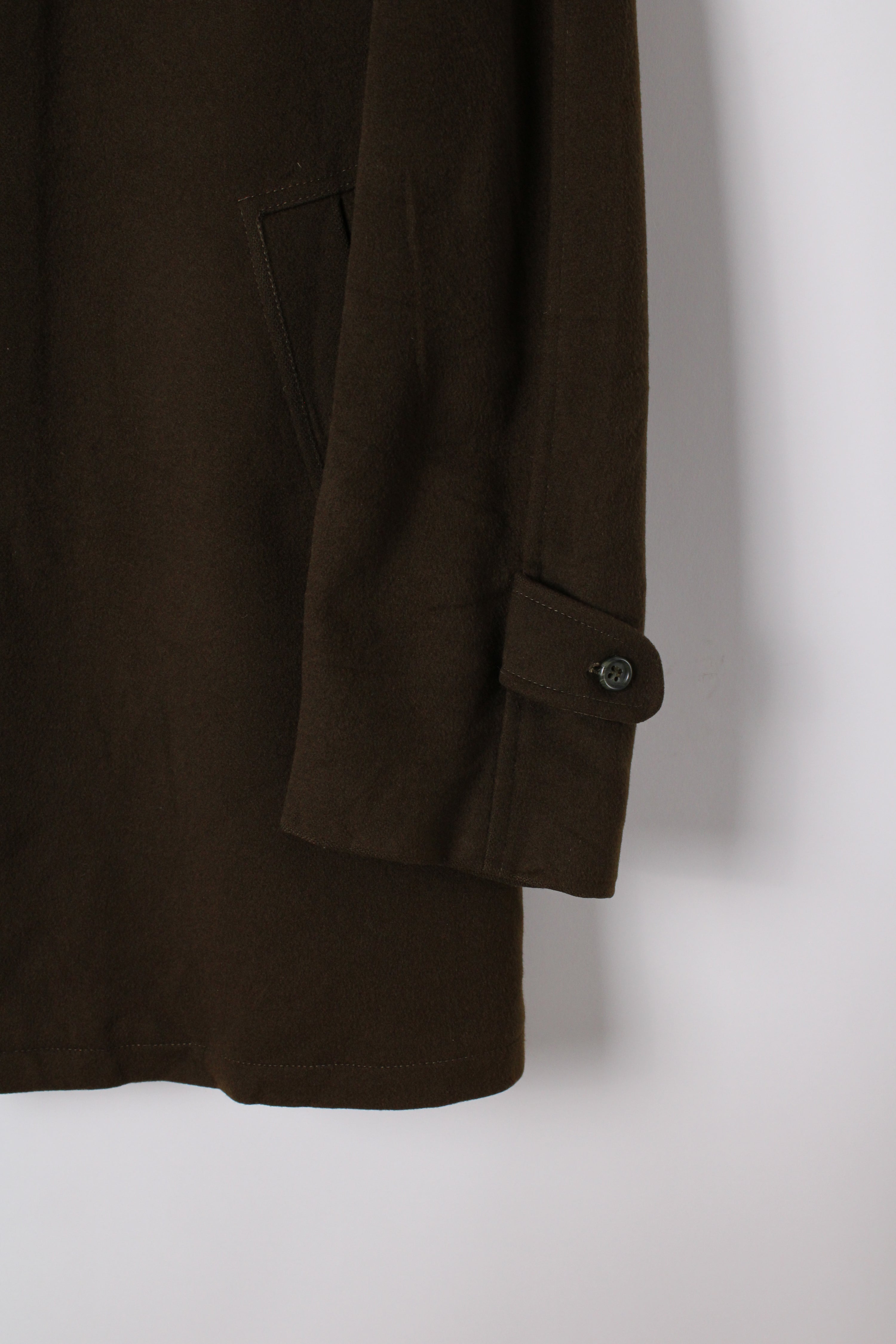BURBERRY VINTAGE WOOL COAT BROWN - L/XL