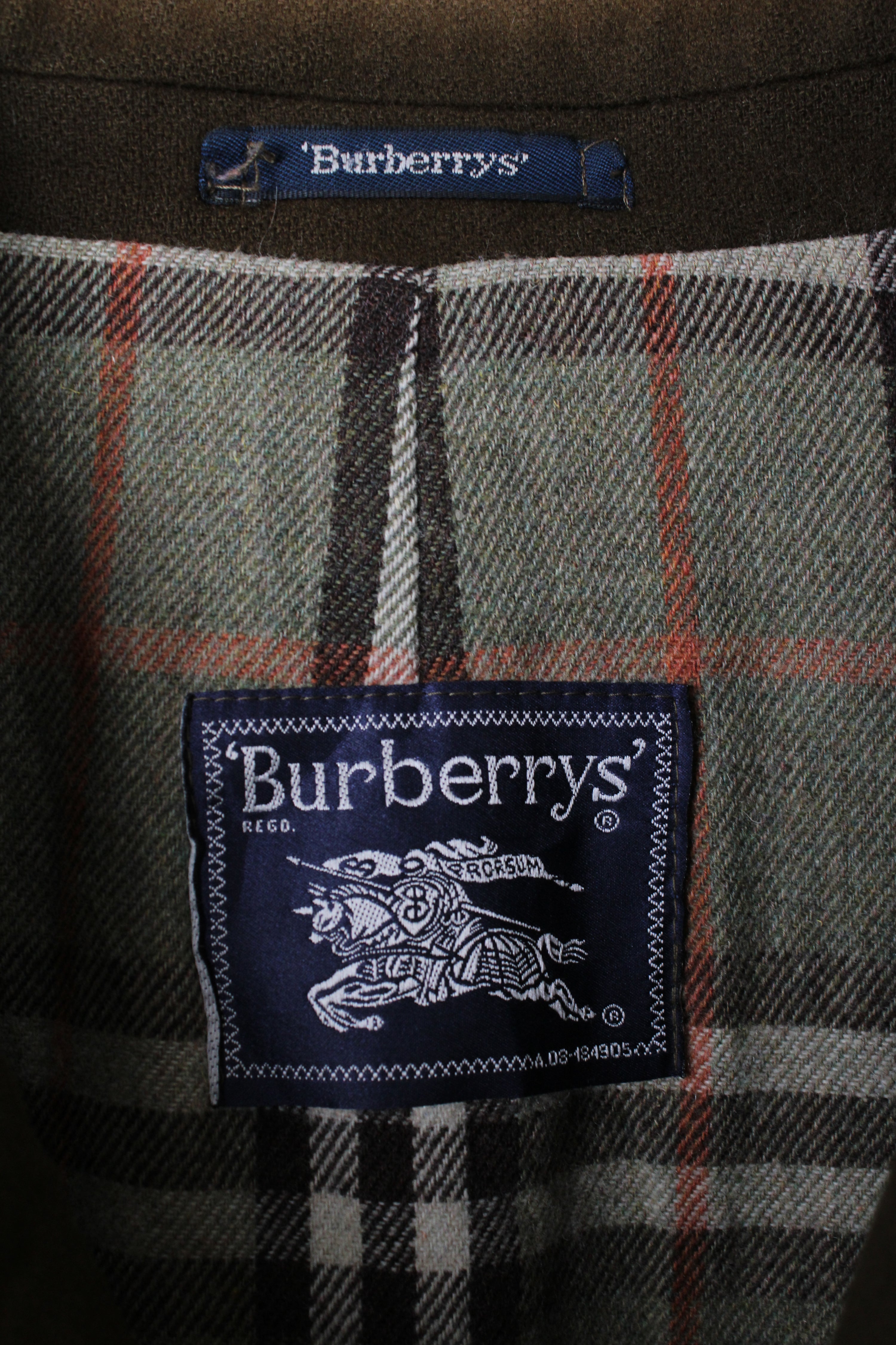 BURBERRY VINTAGE WOOL COAT BROWN - L/XL