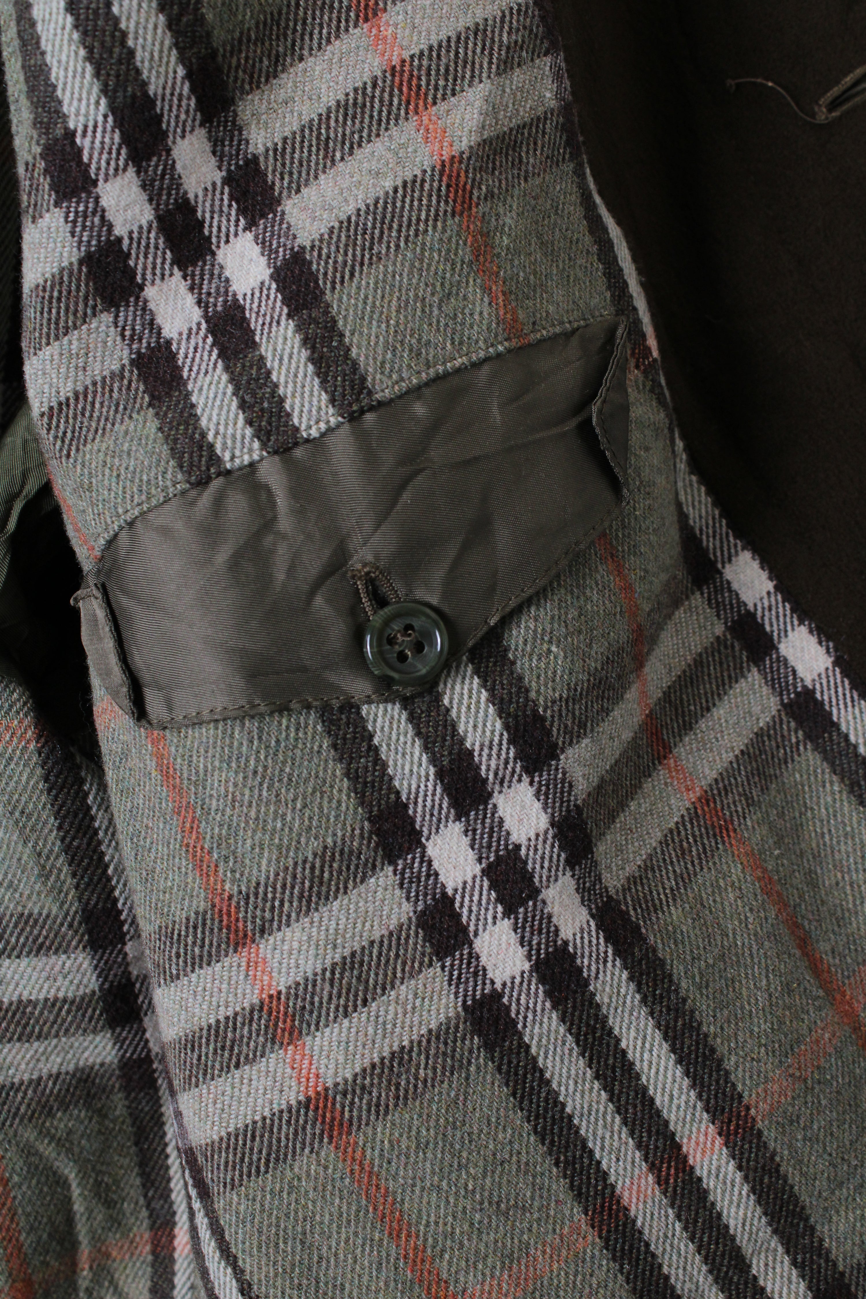 BURBERRY VINTAGE WOOL COAT BROWN - L/XL