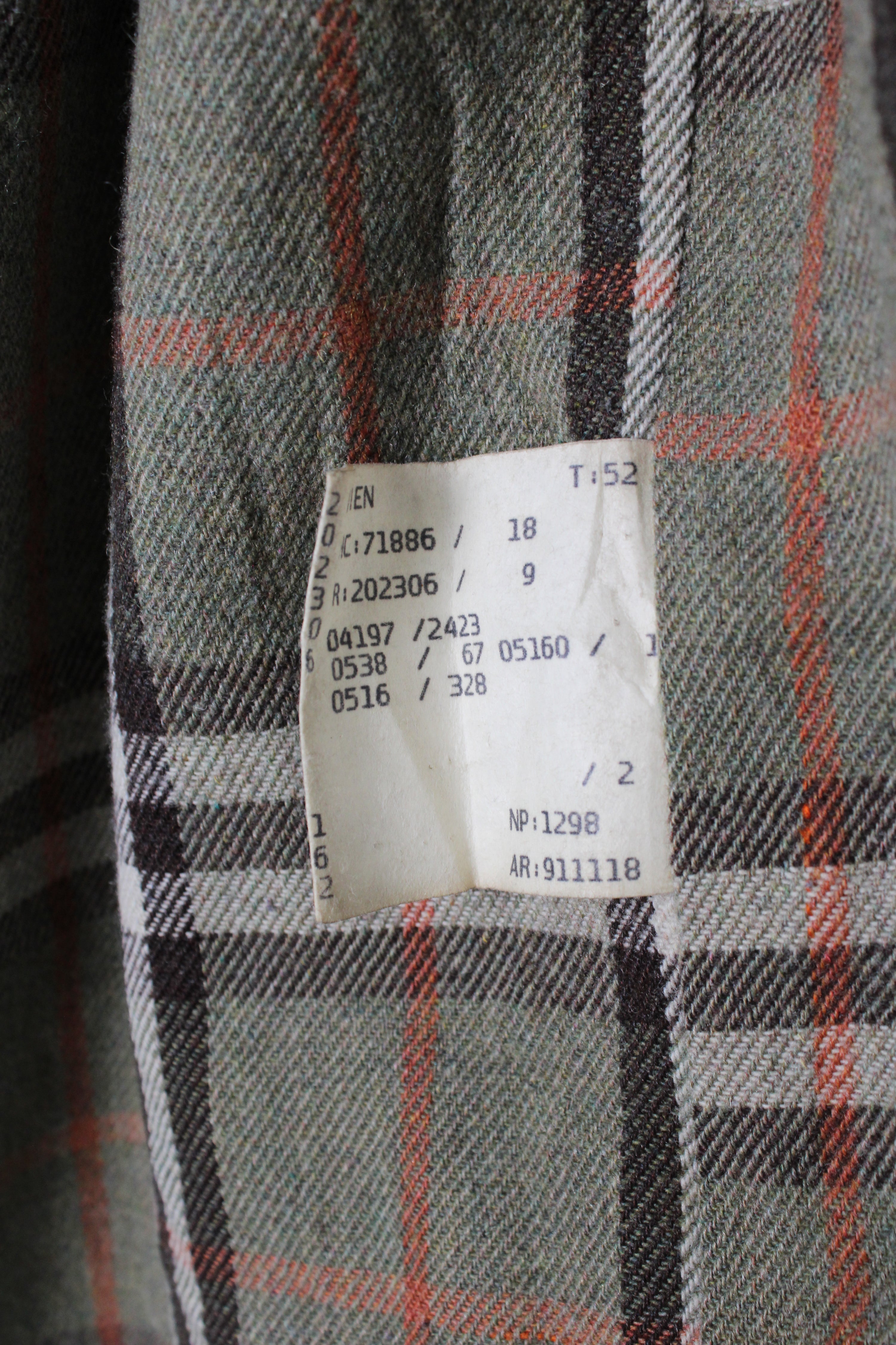 BURBERRY VINTAGE WOOL COAT BROWN - L/XL