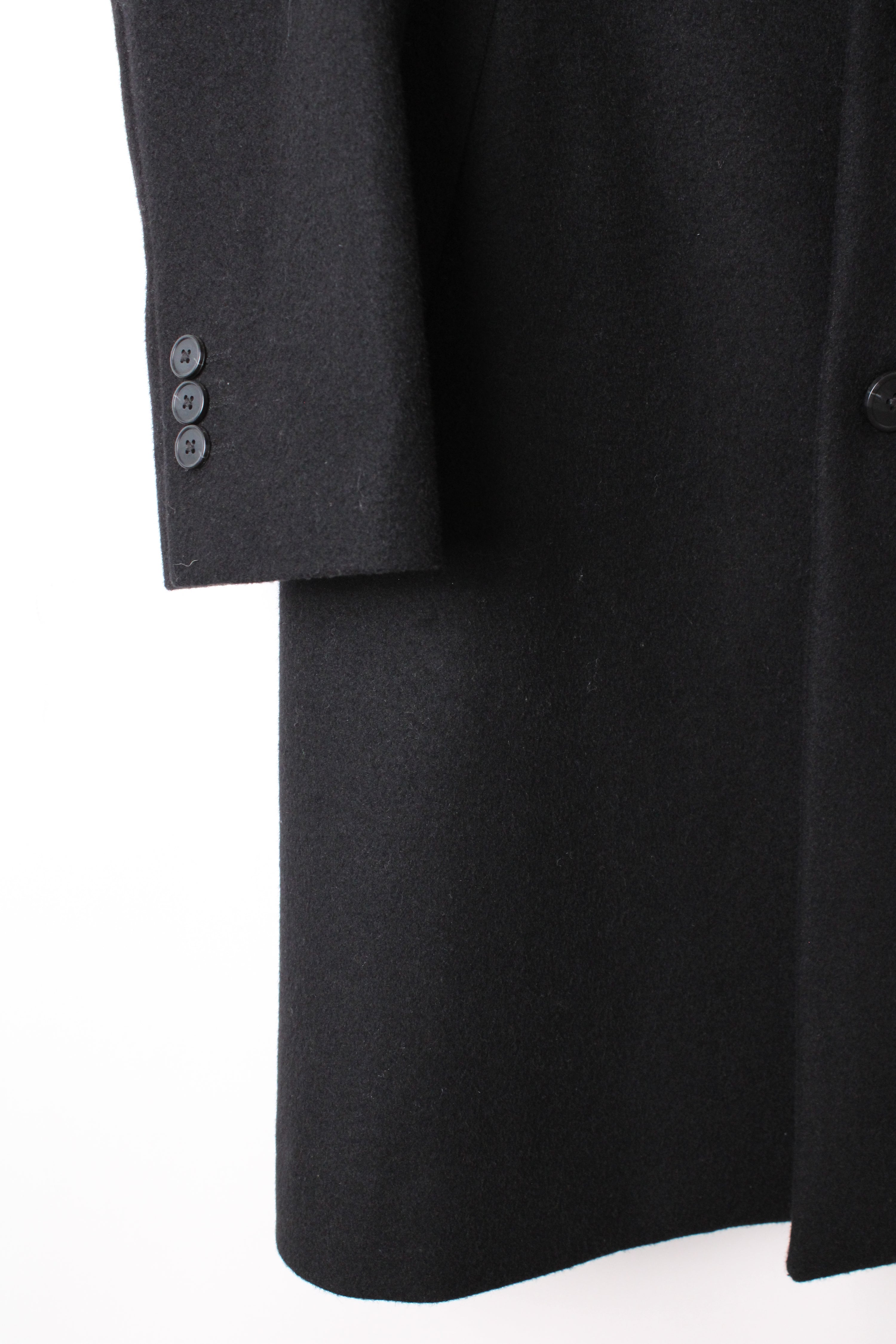 VINTAGE WOOL COAT BLACK - XS/S